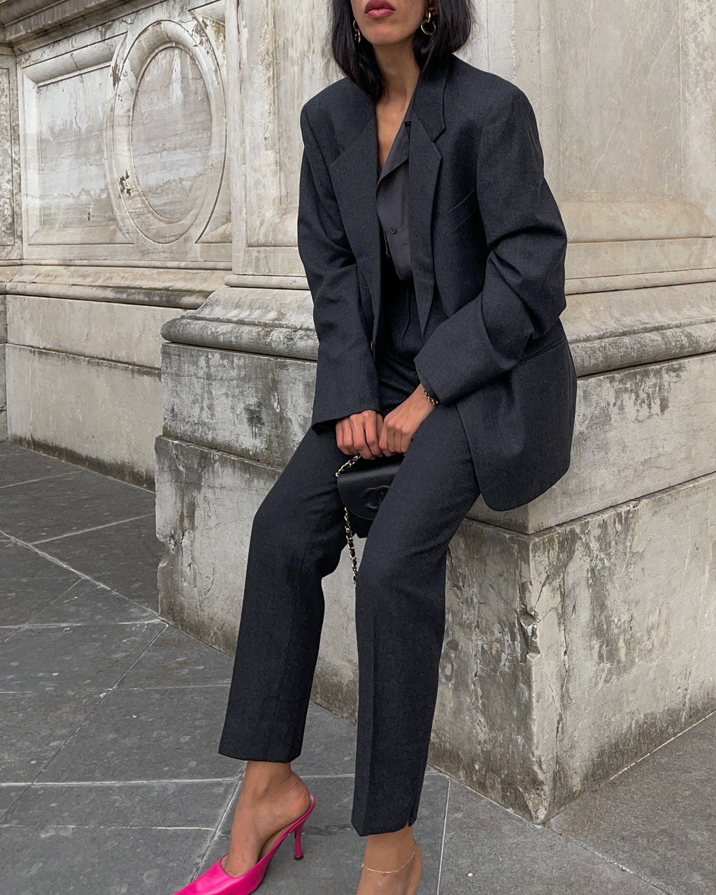 100 wool thick trousers