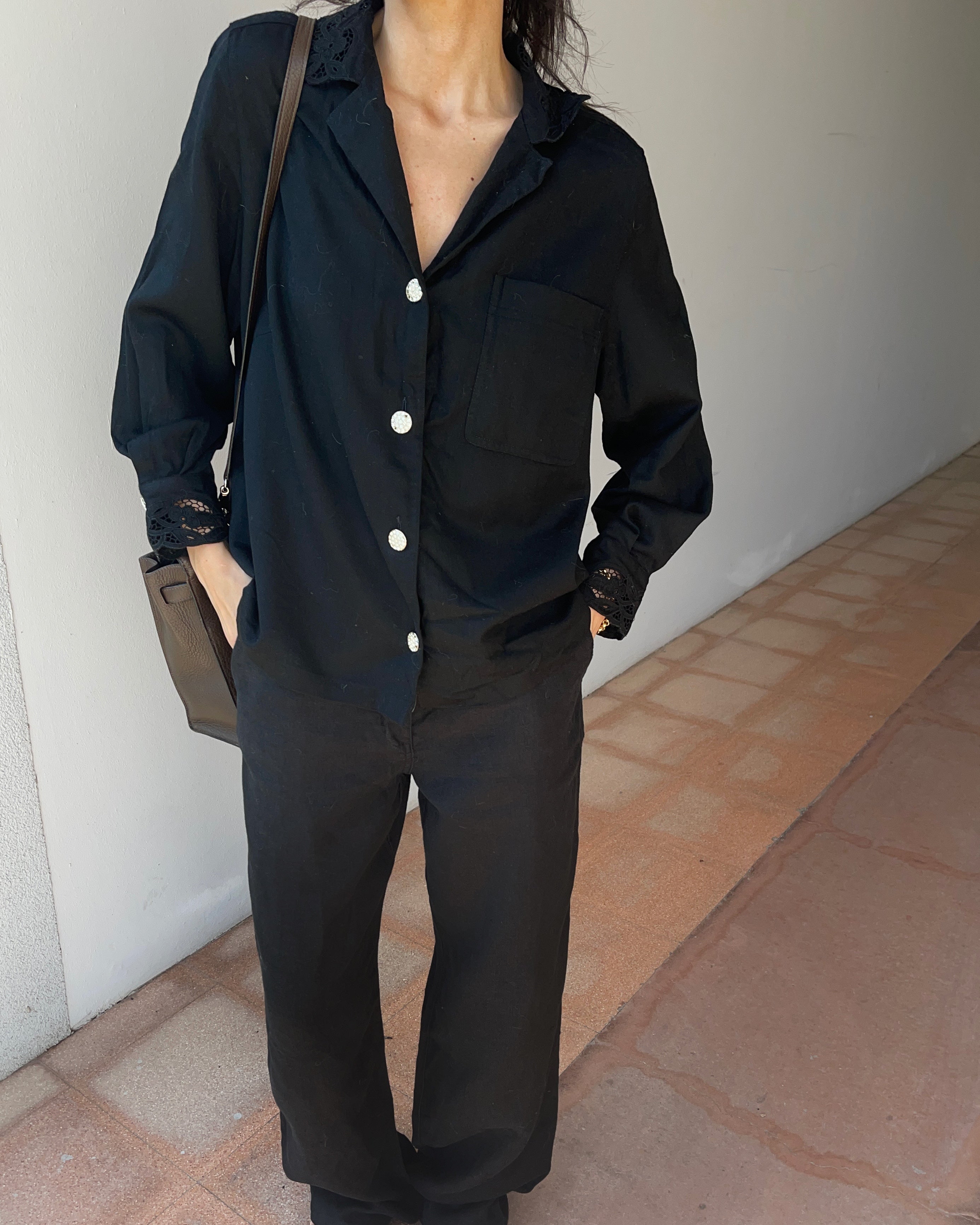 Cotton black shirt