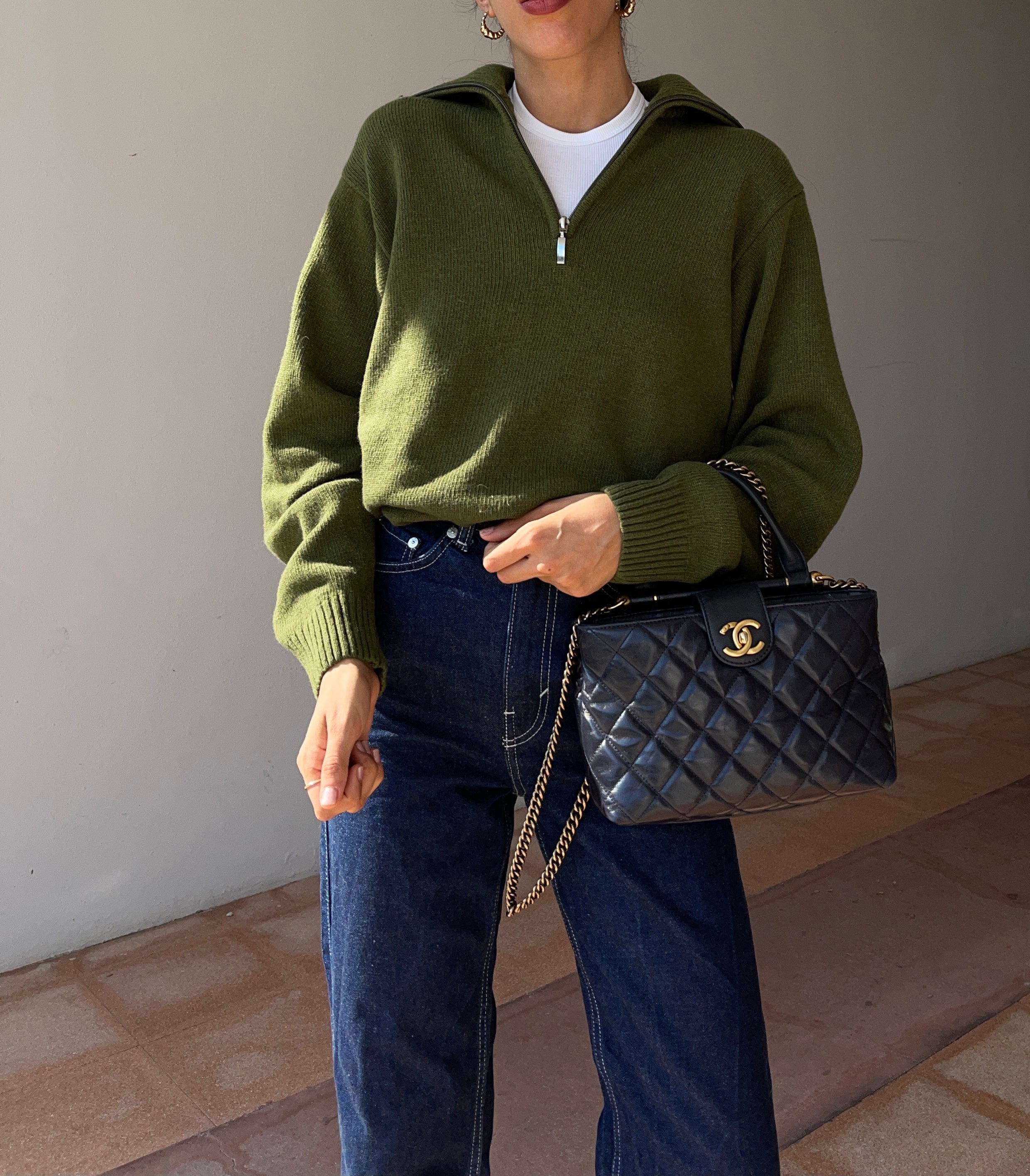 Olive green sweater