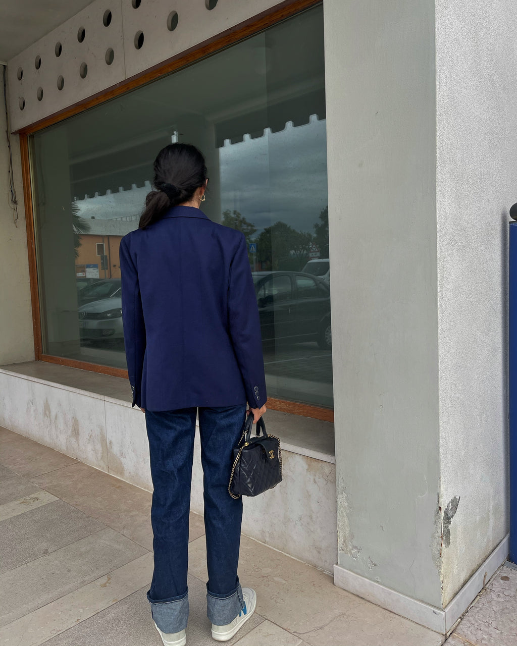 Blazer blu lana