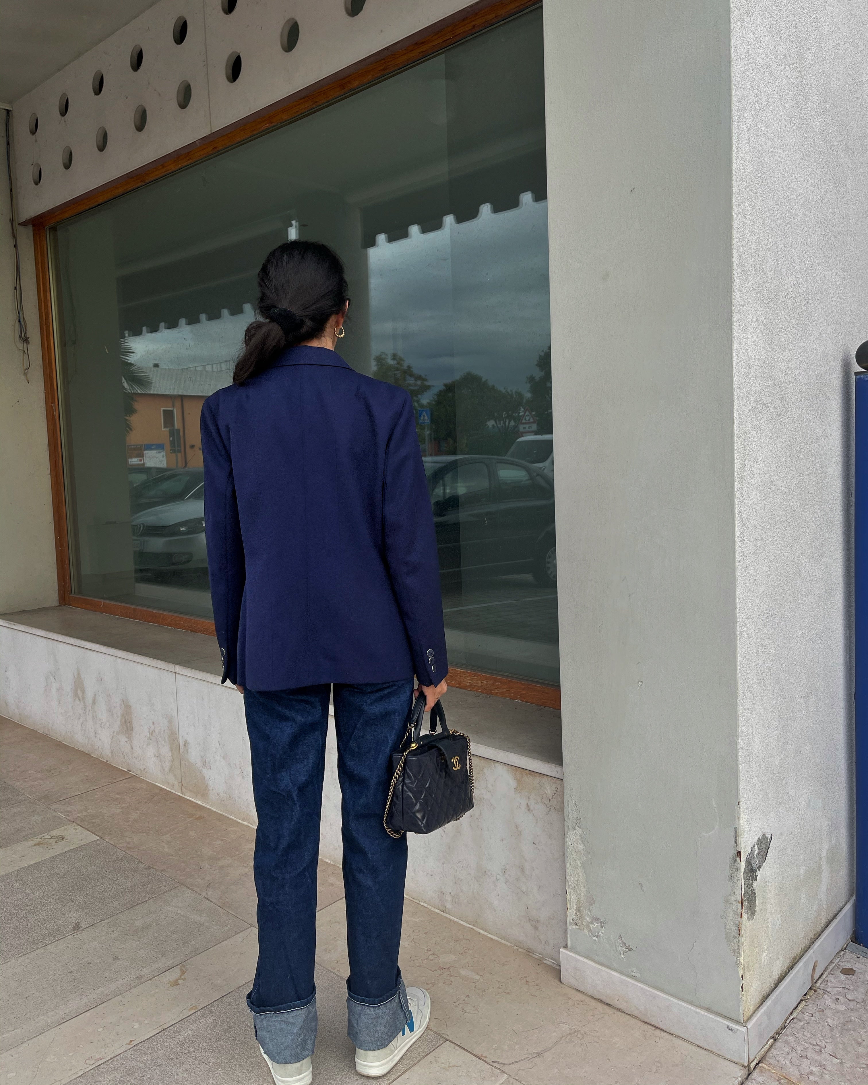 Blazer blu lana
