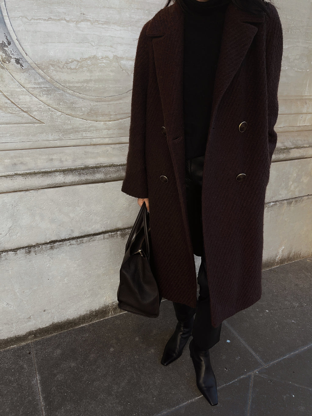 Chocolate wool coat