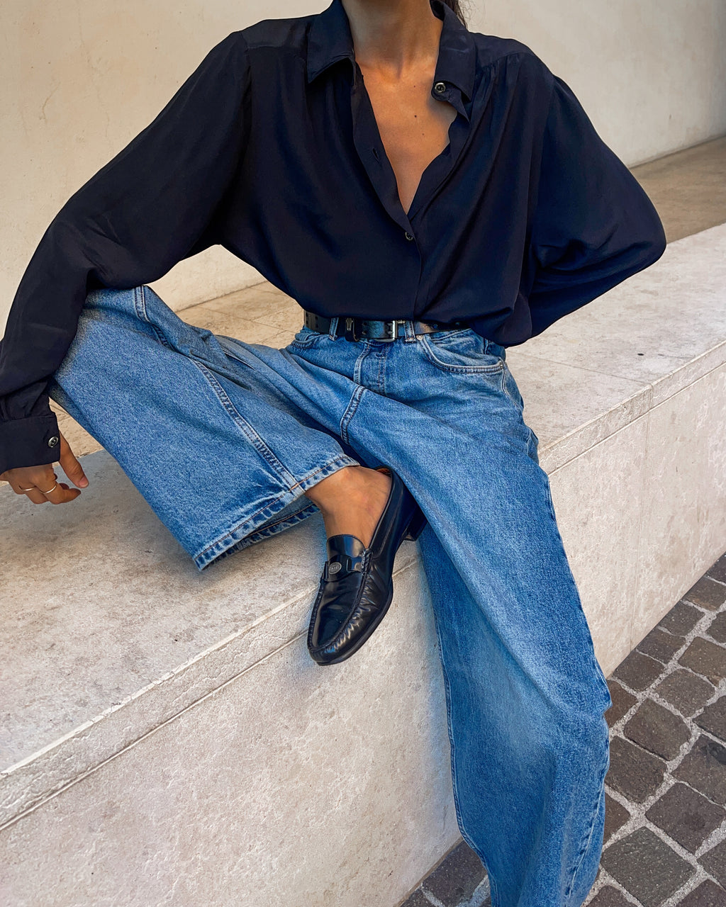 Stagista black  silk shirt