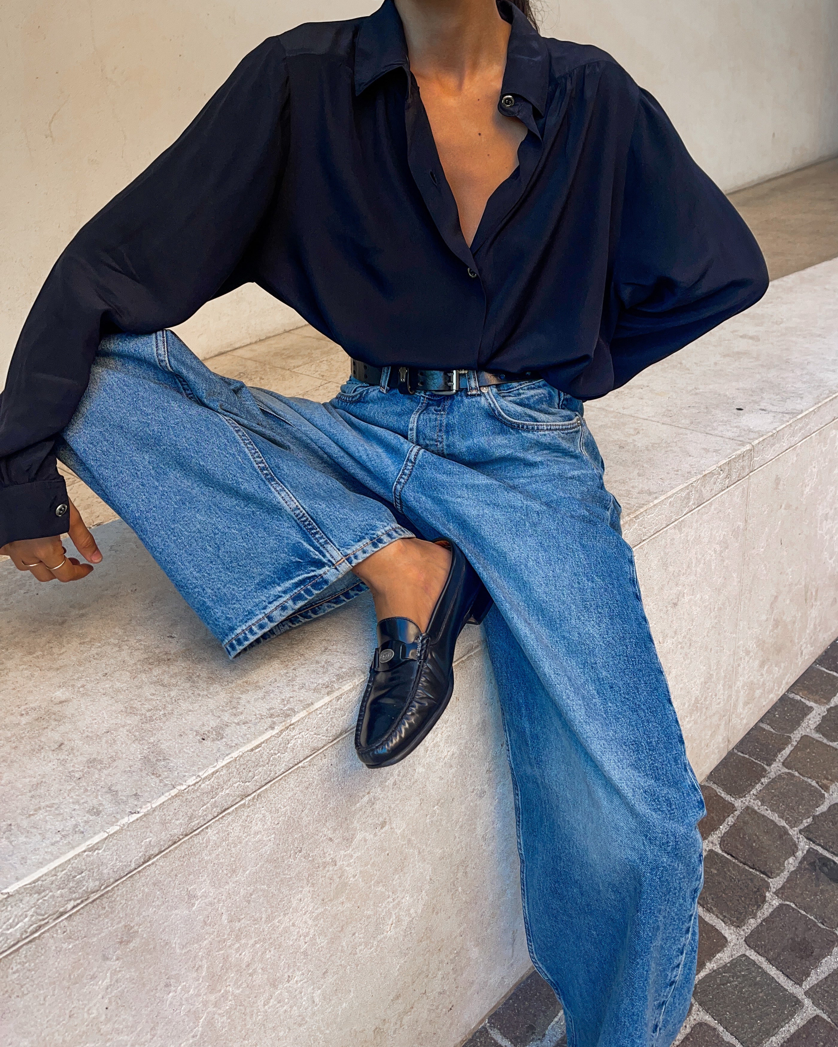 Stagista black  silk shirt