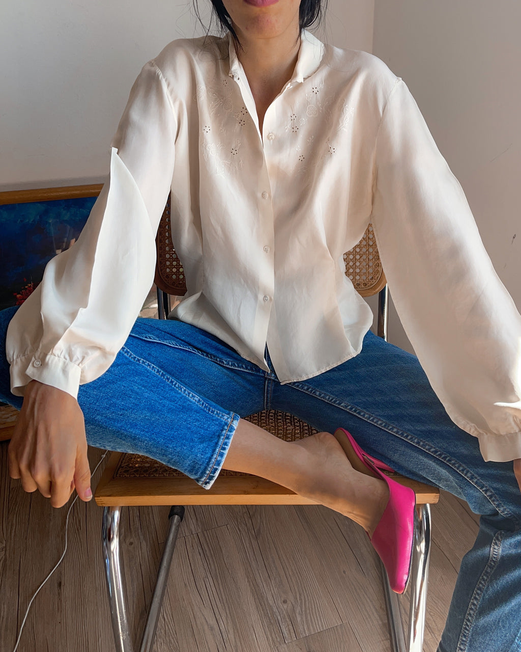 100 silk pinces button down shirt