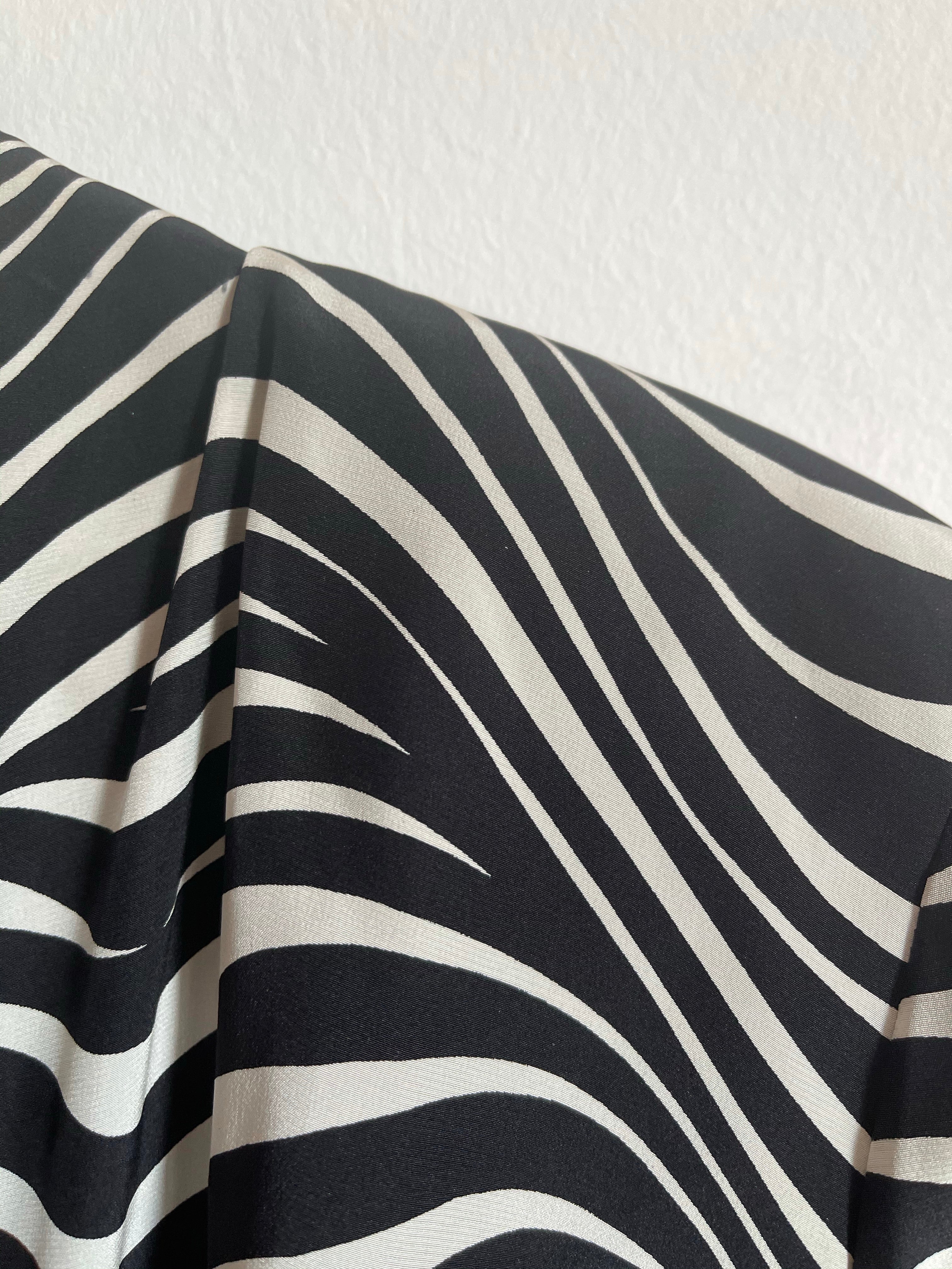 100% silk 'zebra' blouse