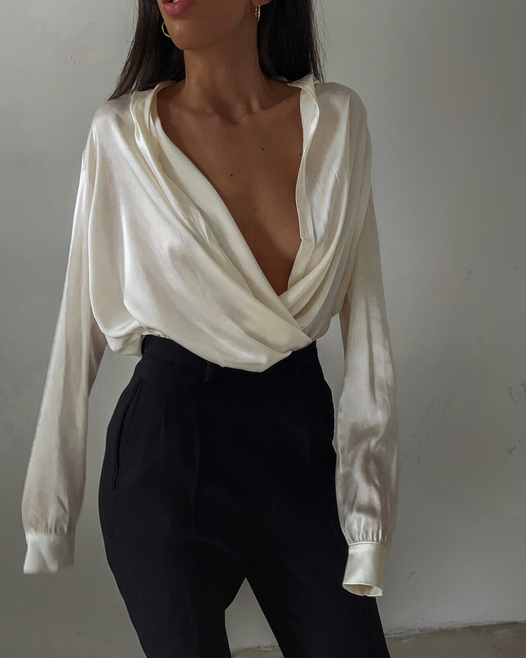 Luisa spagnoli 100 liquid silk shirt