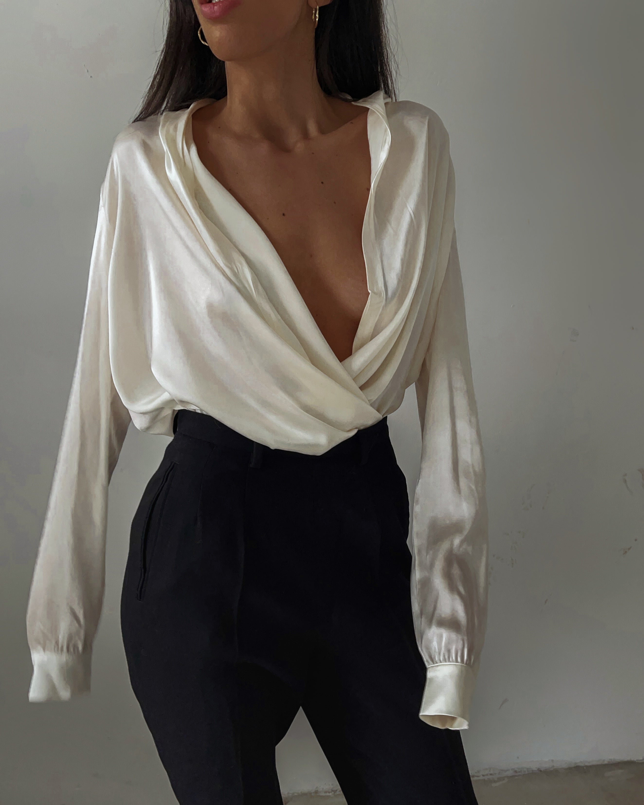 Luisa spagnoli 100 liquid silk shirt