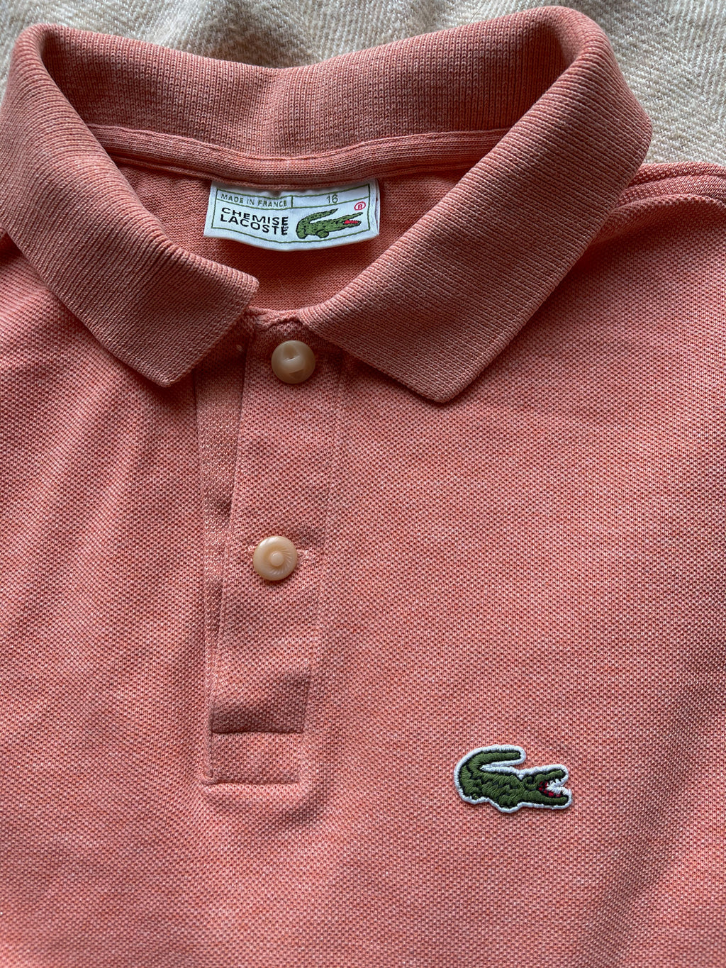 Vintage Lacoste orange polo