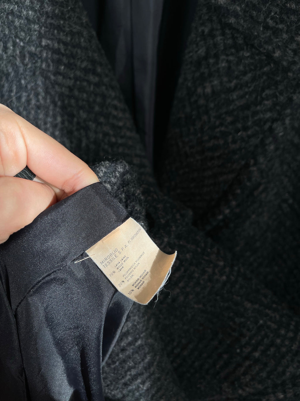 Elena miró herringbone coat
