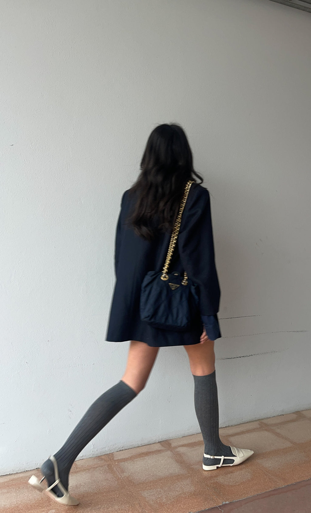 Blue wool blazer