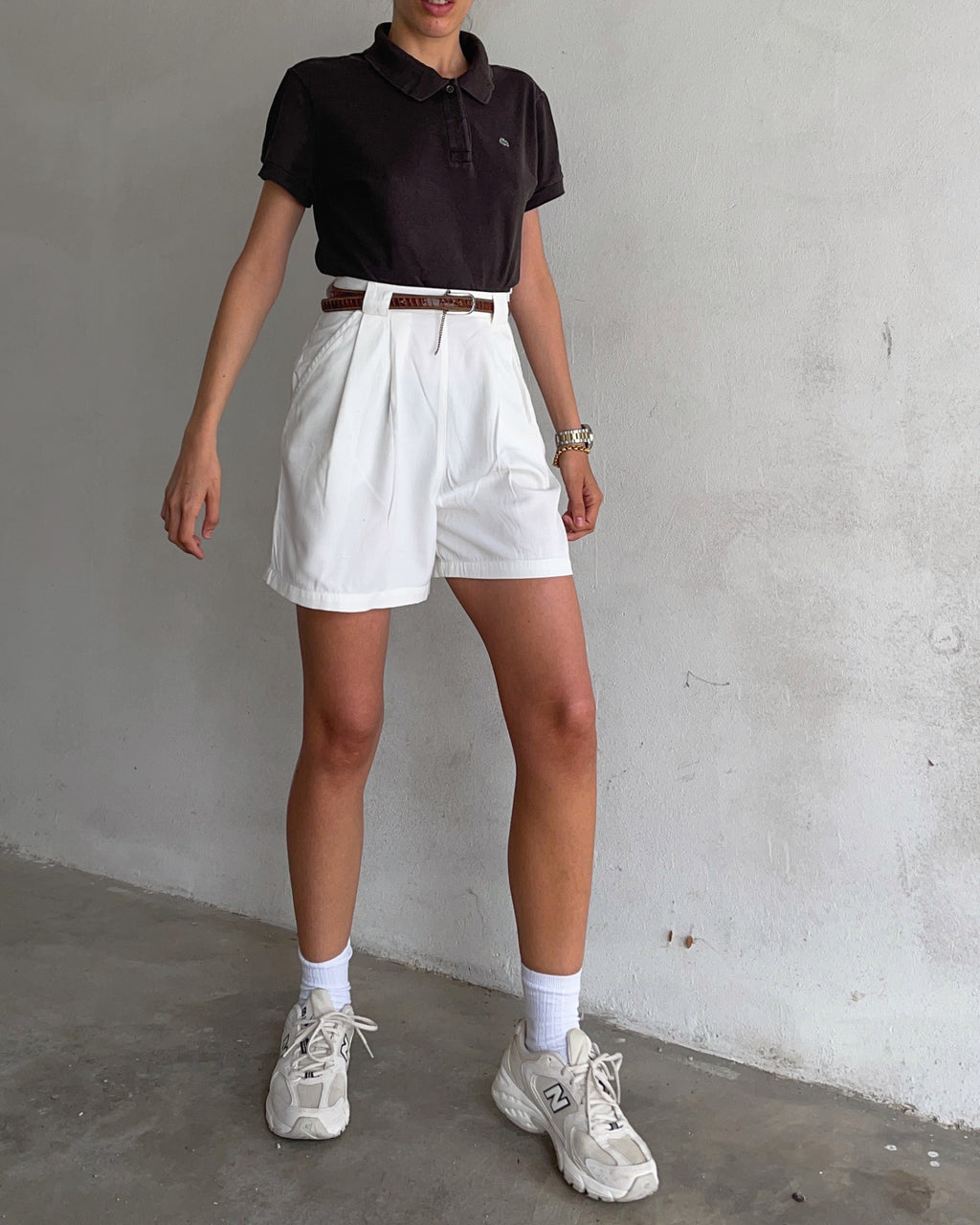 Brown chocolate Lacoste Vintage polo shirt