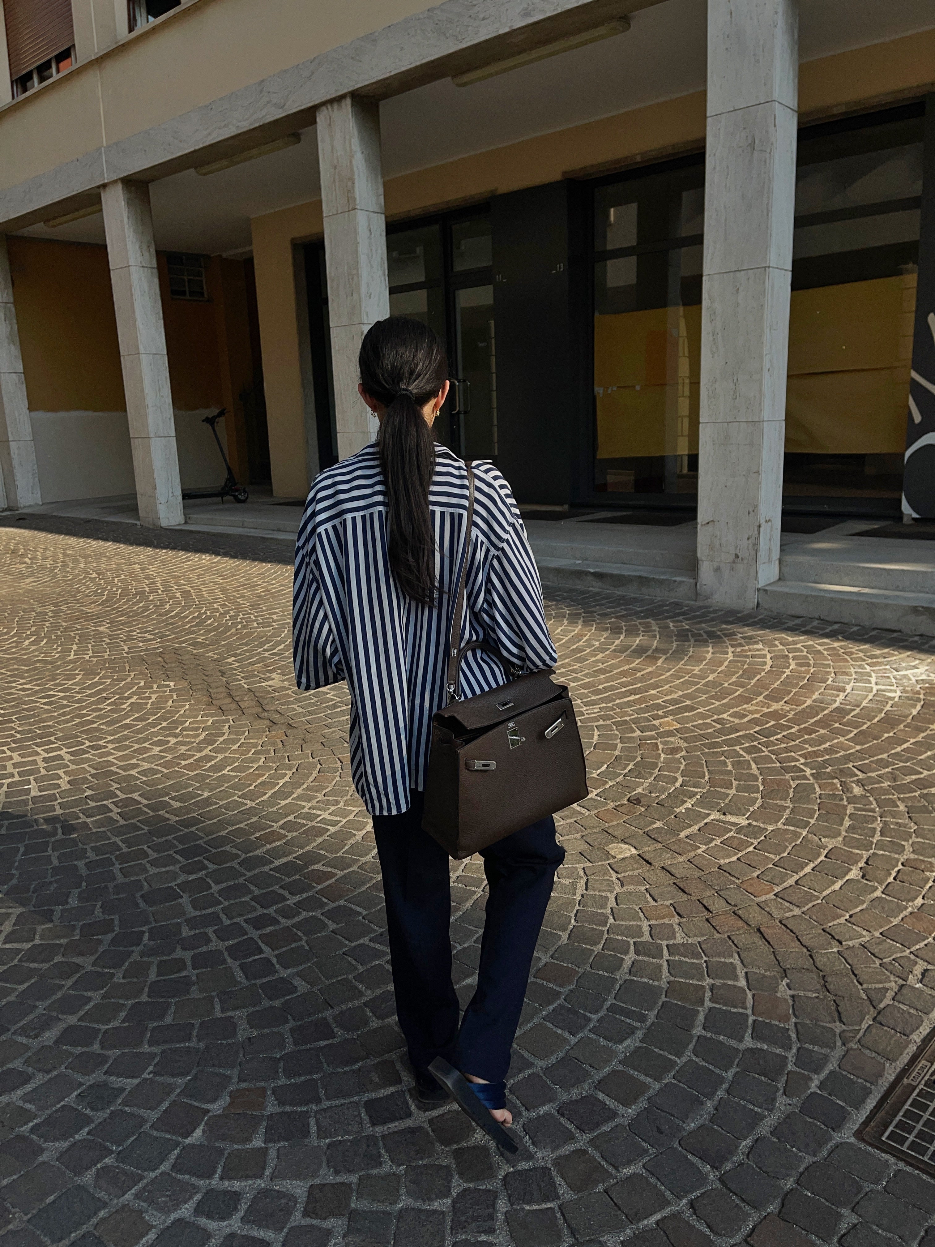 100 silk striped shirt