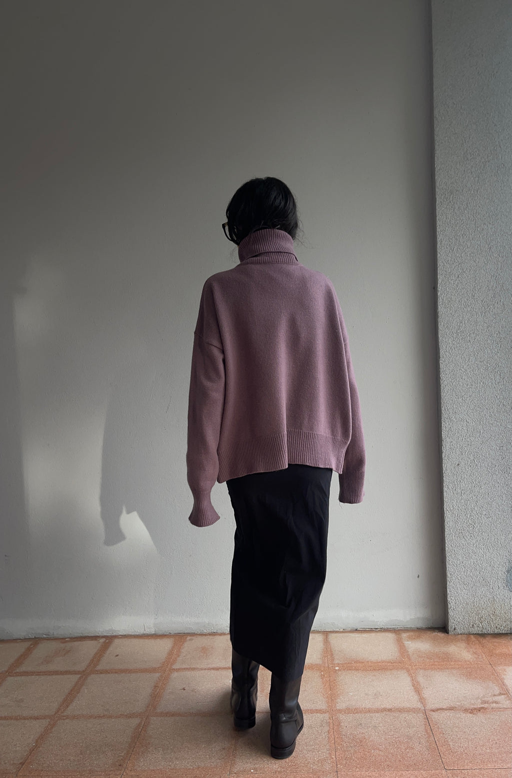 Oversize roll neck jumper