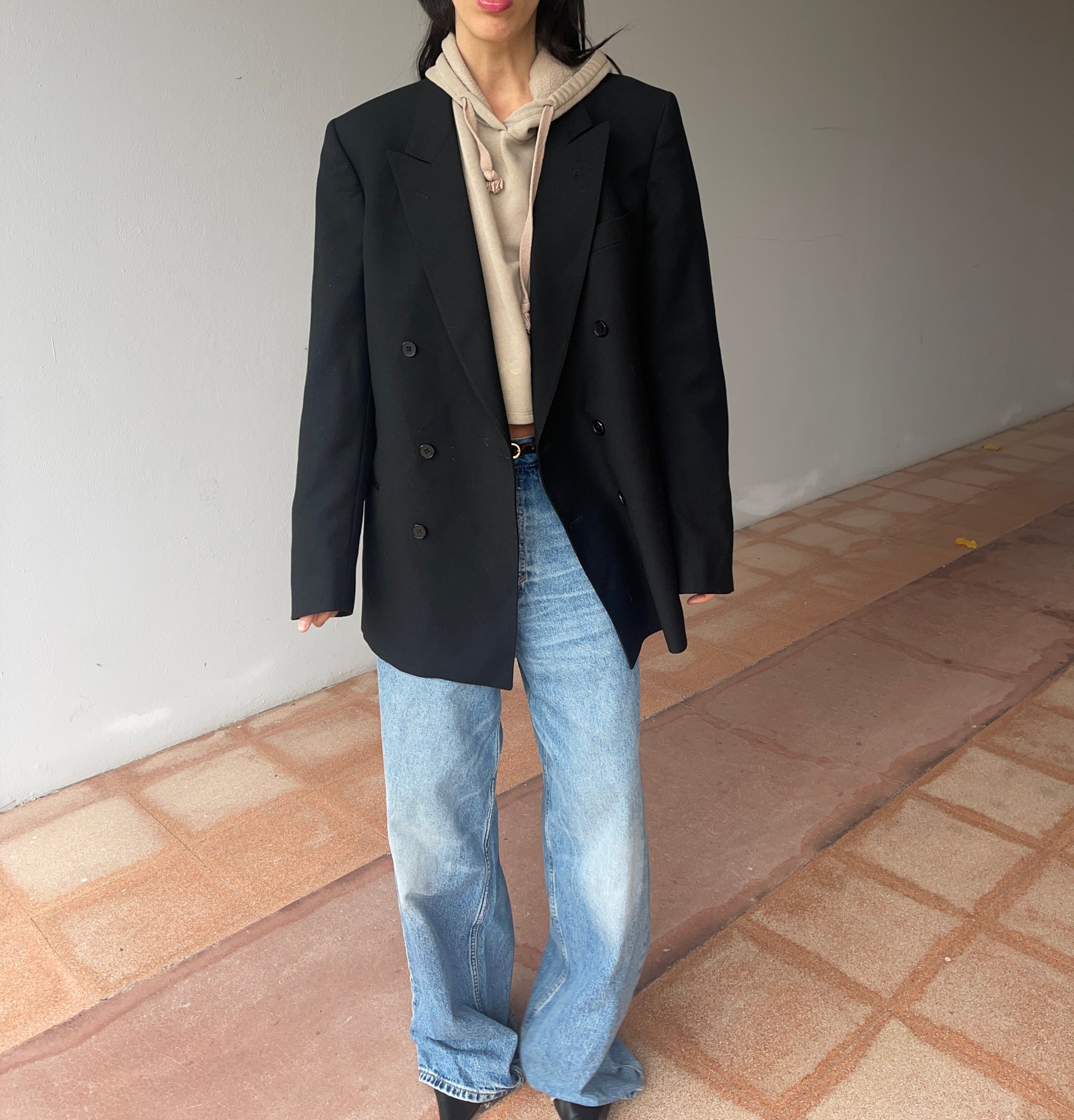 100 wool black blazer