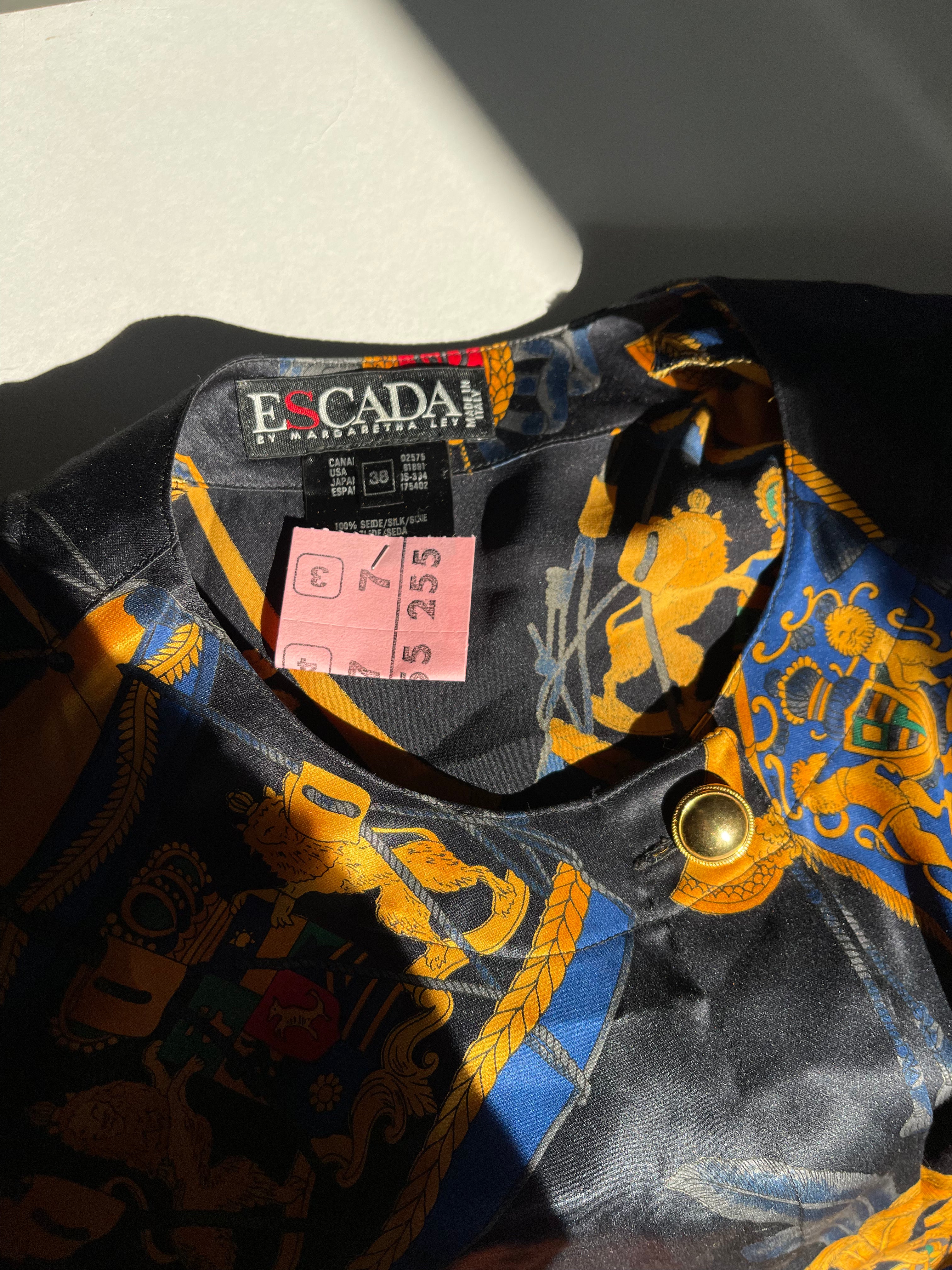 100 silk escada shirt