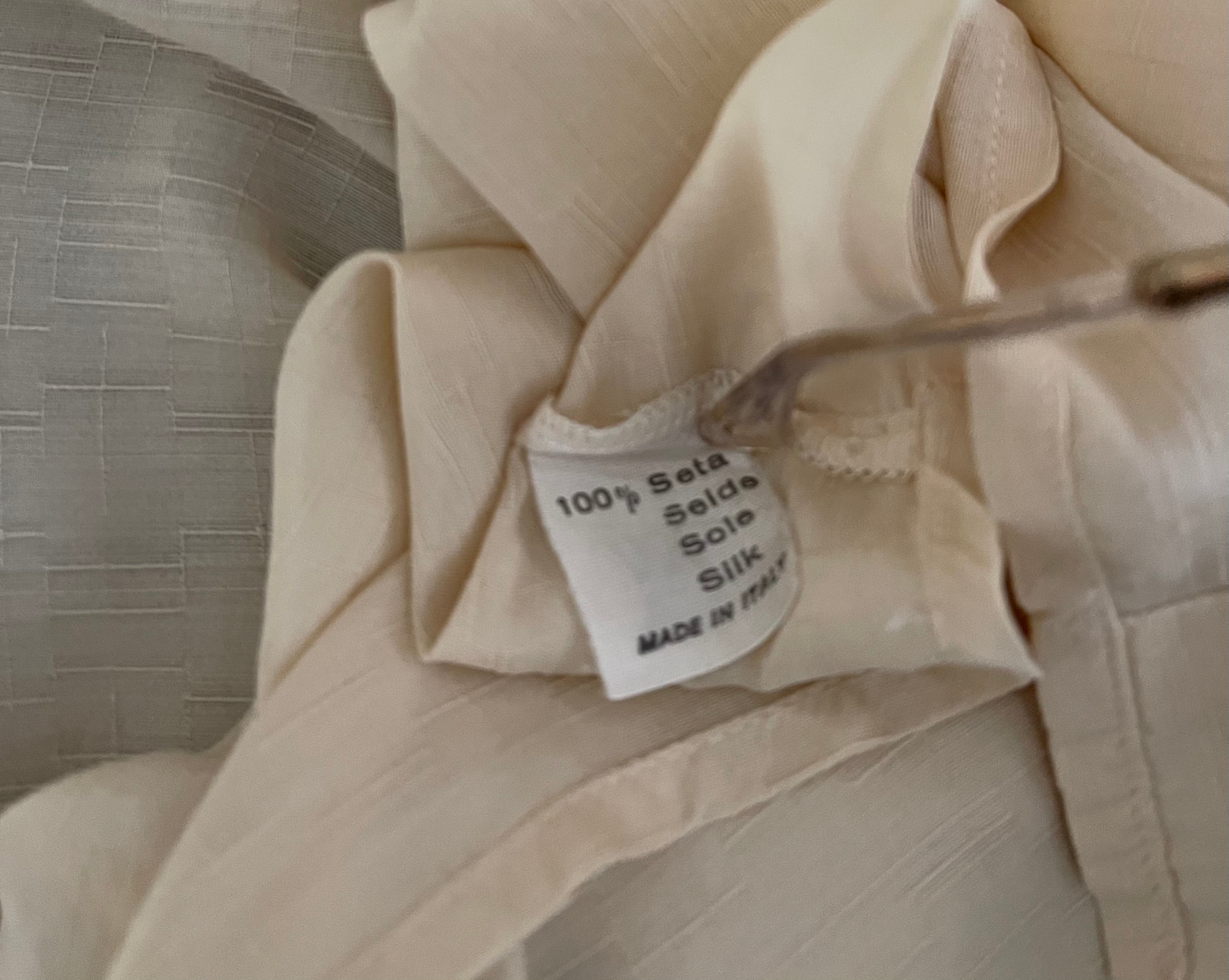 100 silk ivory shirt
