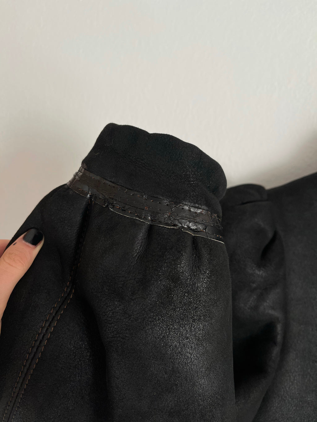 Black shearling jacket
