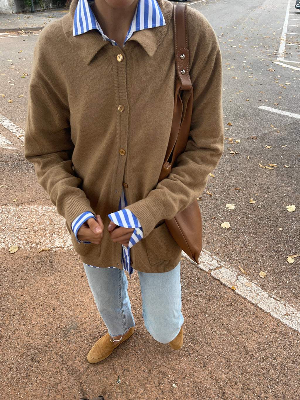 Granny’s camel cardigan