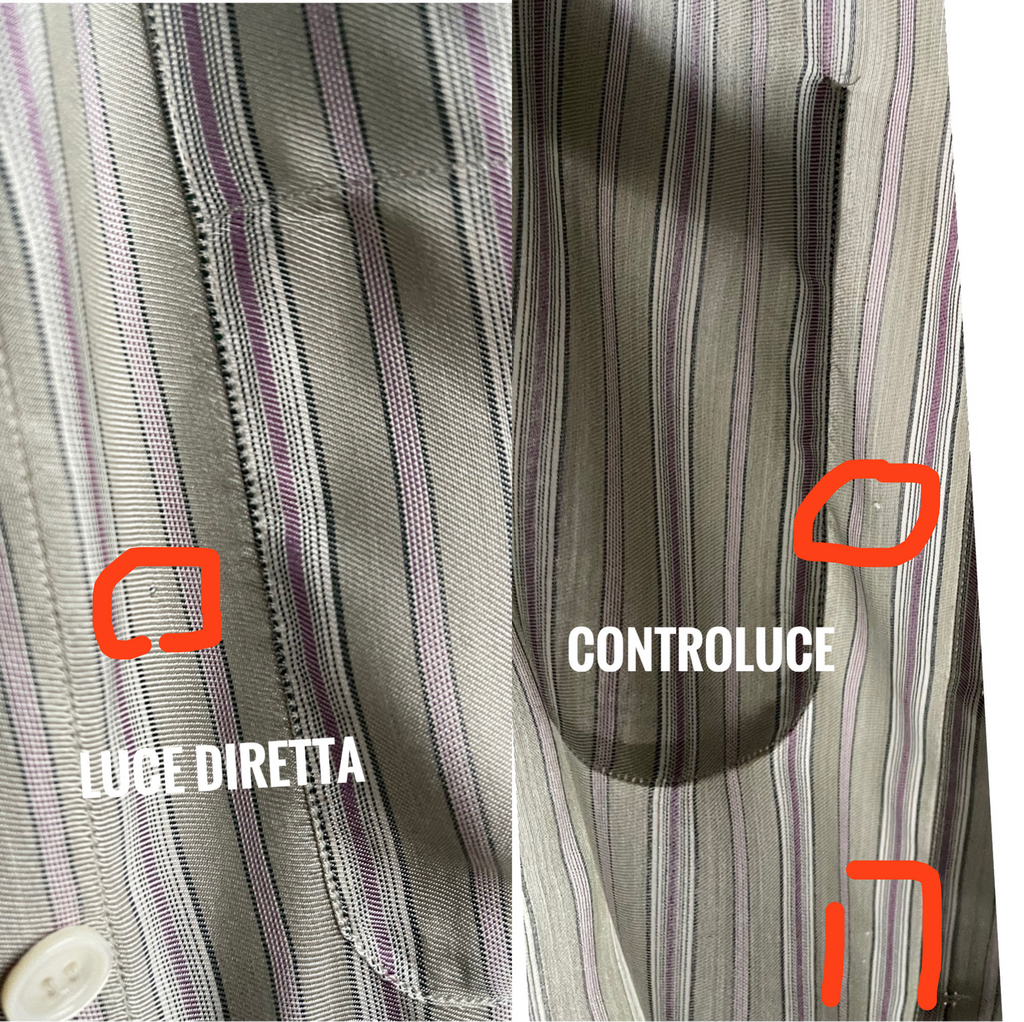 Camicia 100% seta stripes