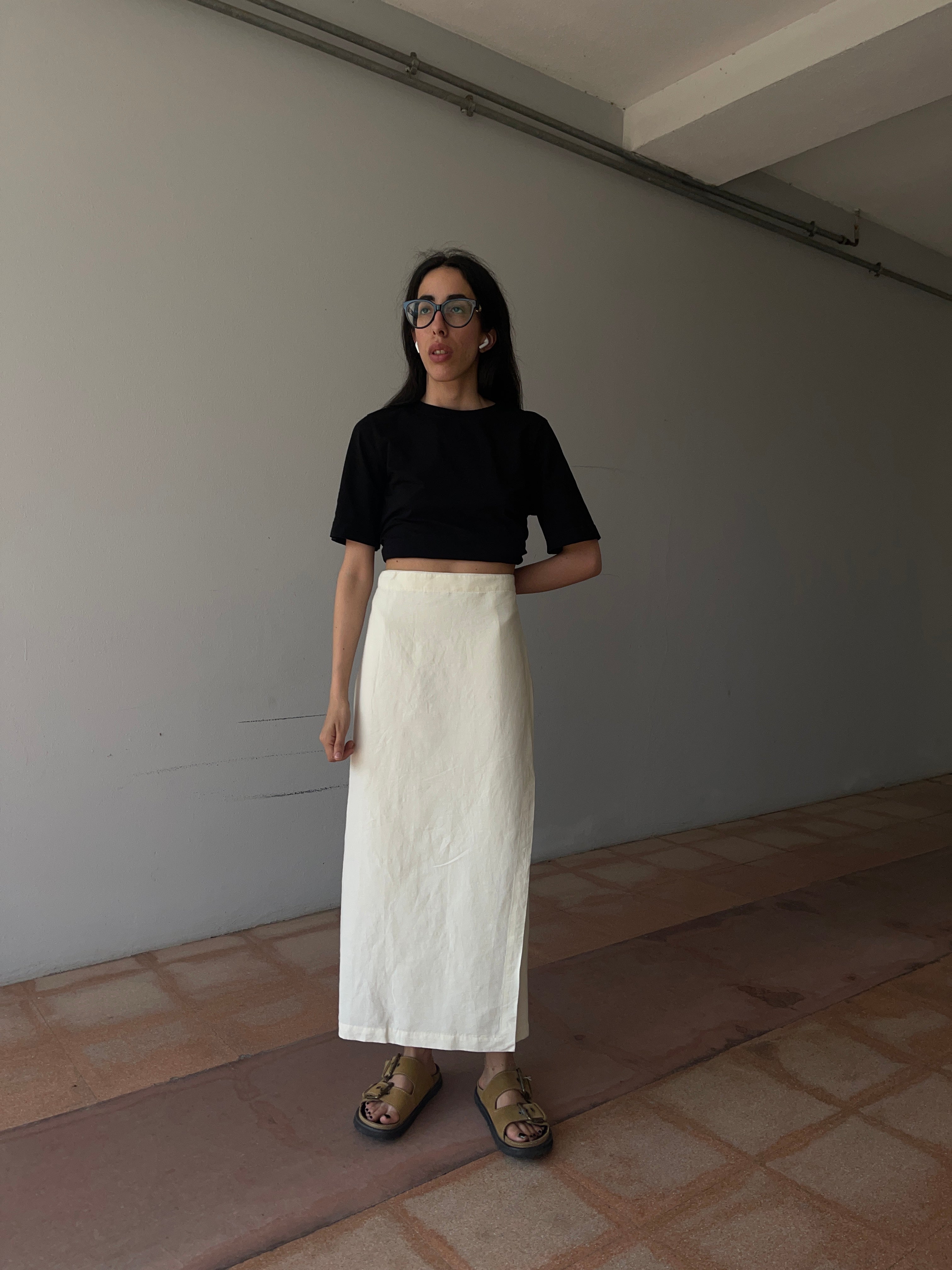 White skirt