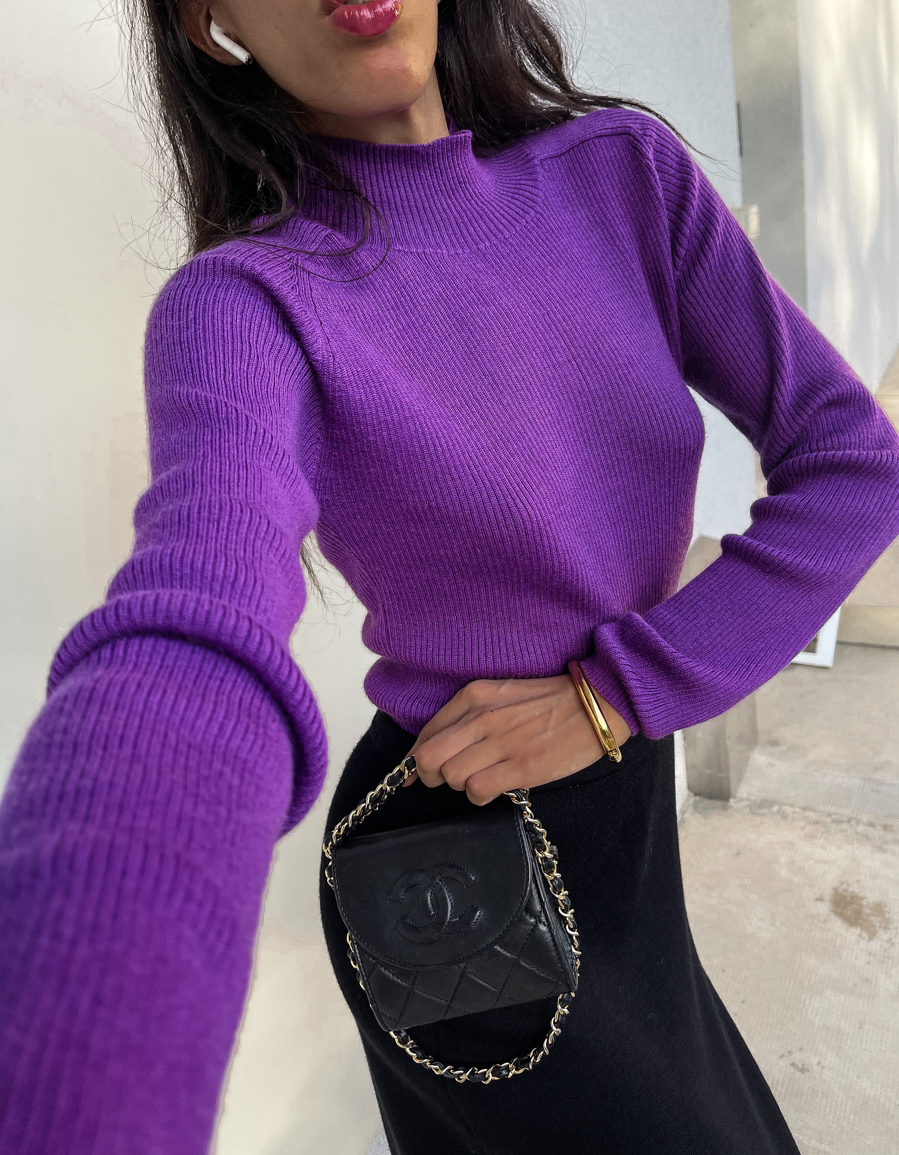 Violet merino jumper