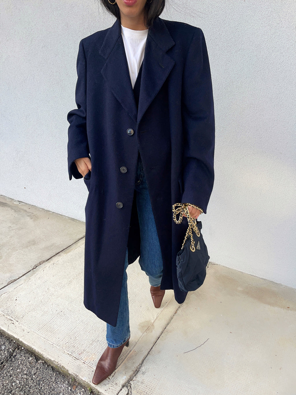 100 wool blue coat
