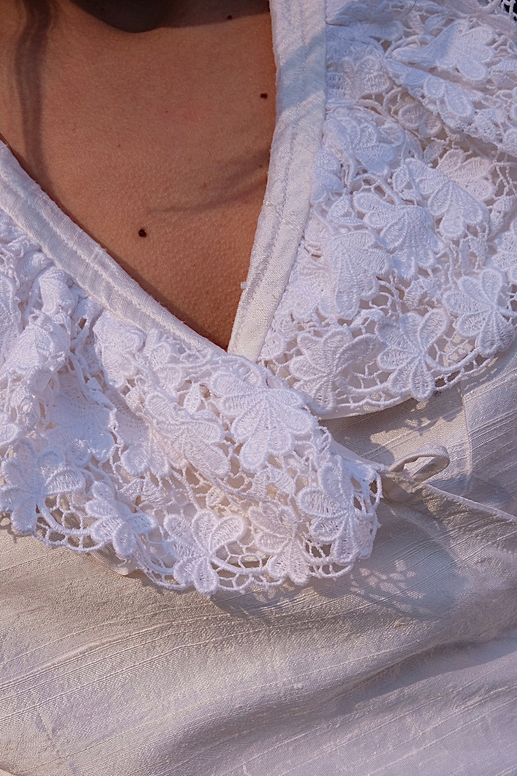 100% pure silk wrap blouse