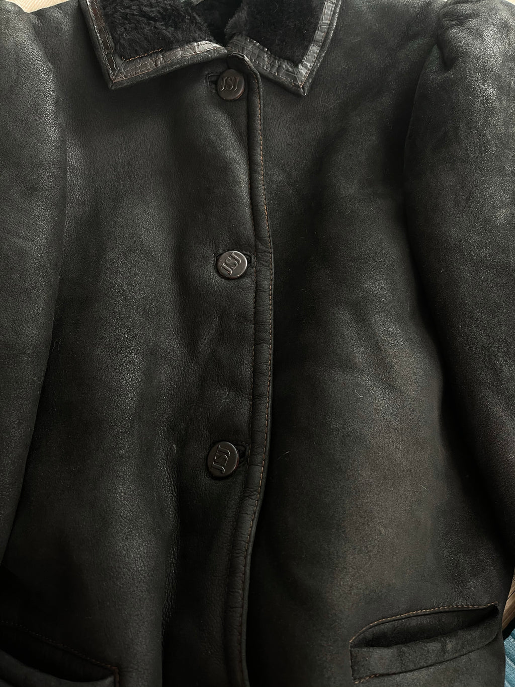 Black shearling jacket