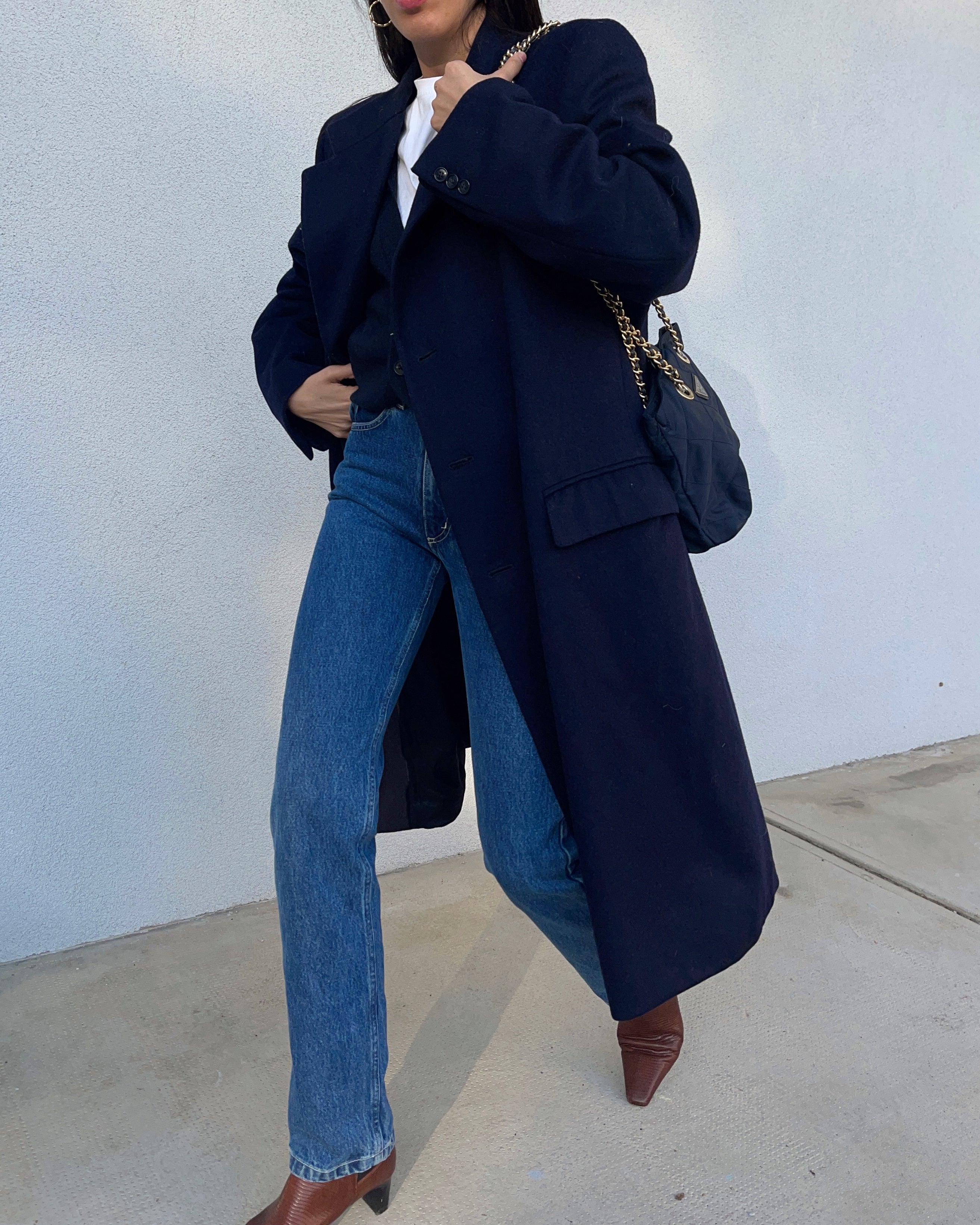 100 wool blue coat