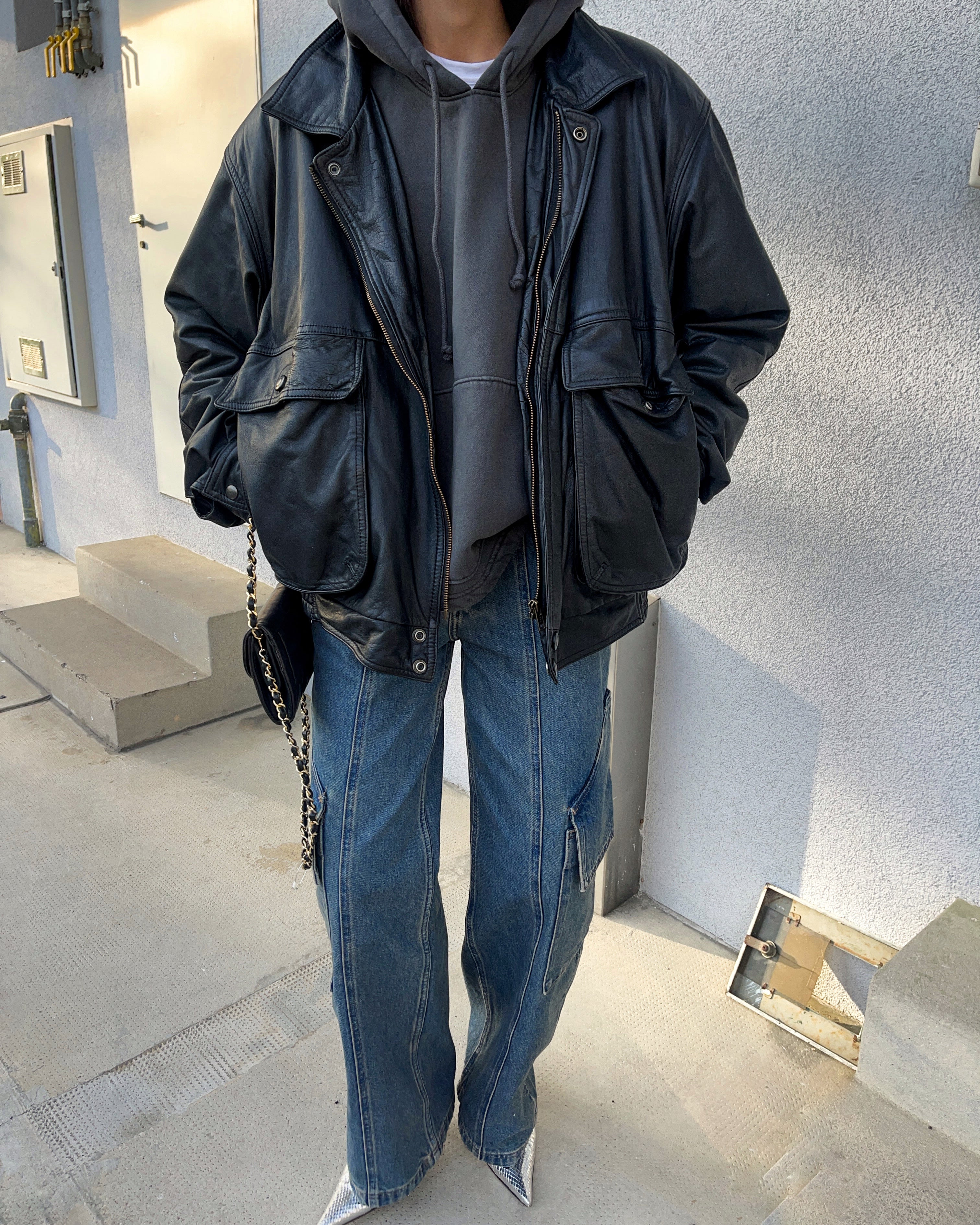 Nappa leather  Bomber jacket