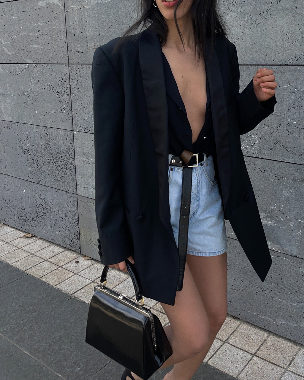 100 silk black shirt