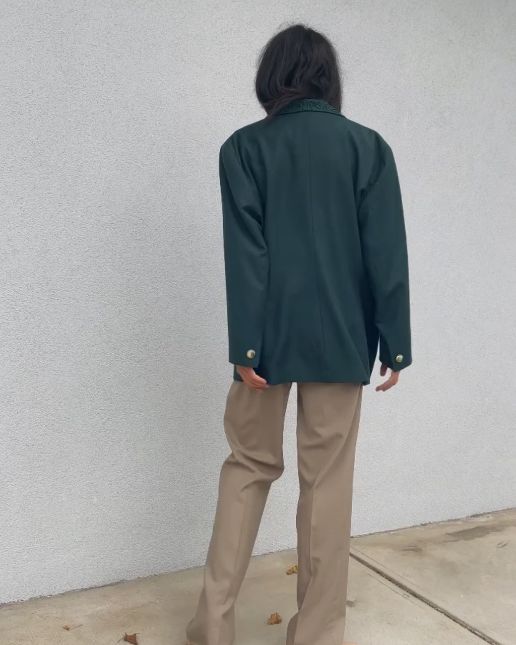 Green wool Balestra blazer