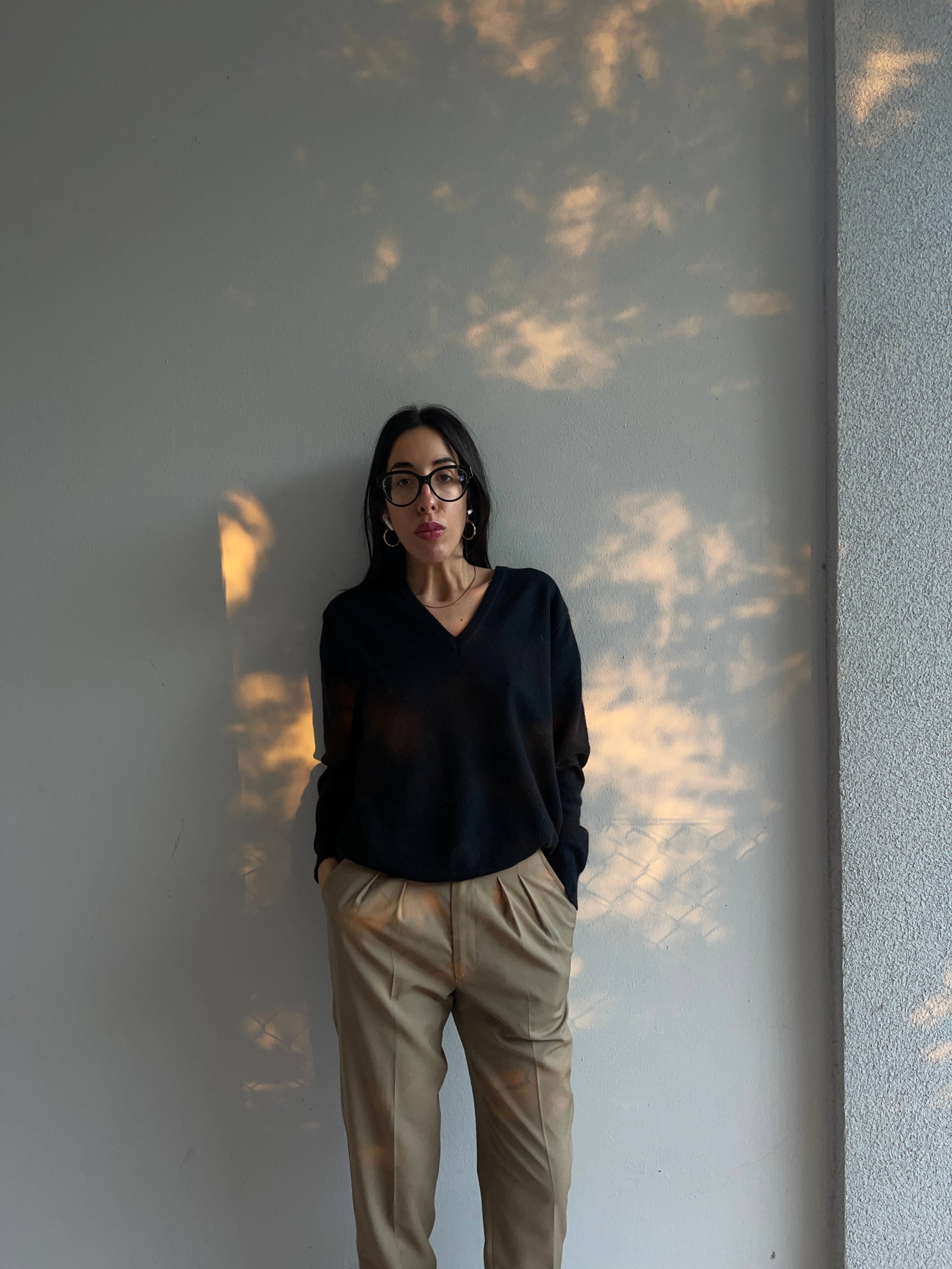 100 wool v neck jumper