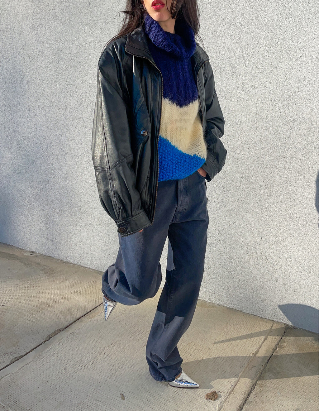 Mohair BLUE wool jumper