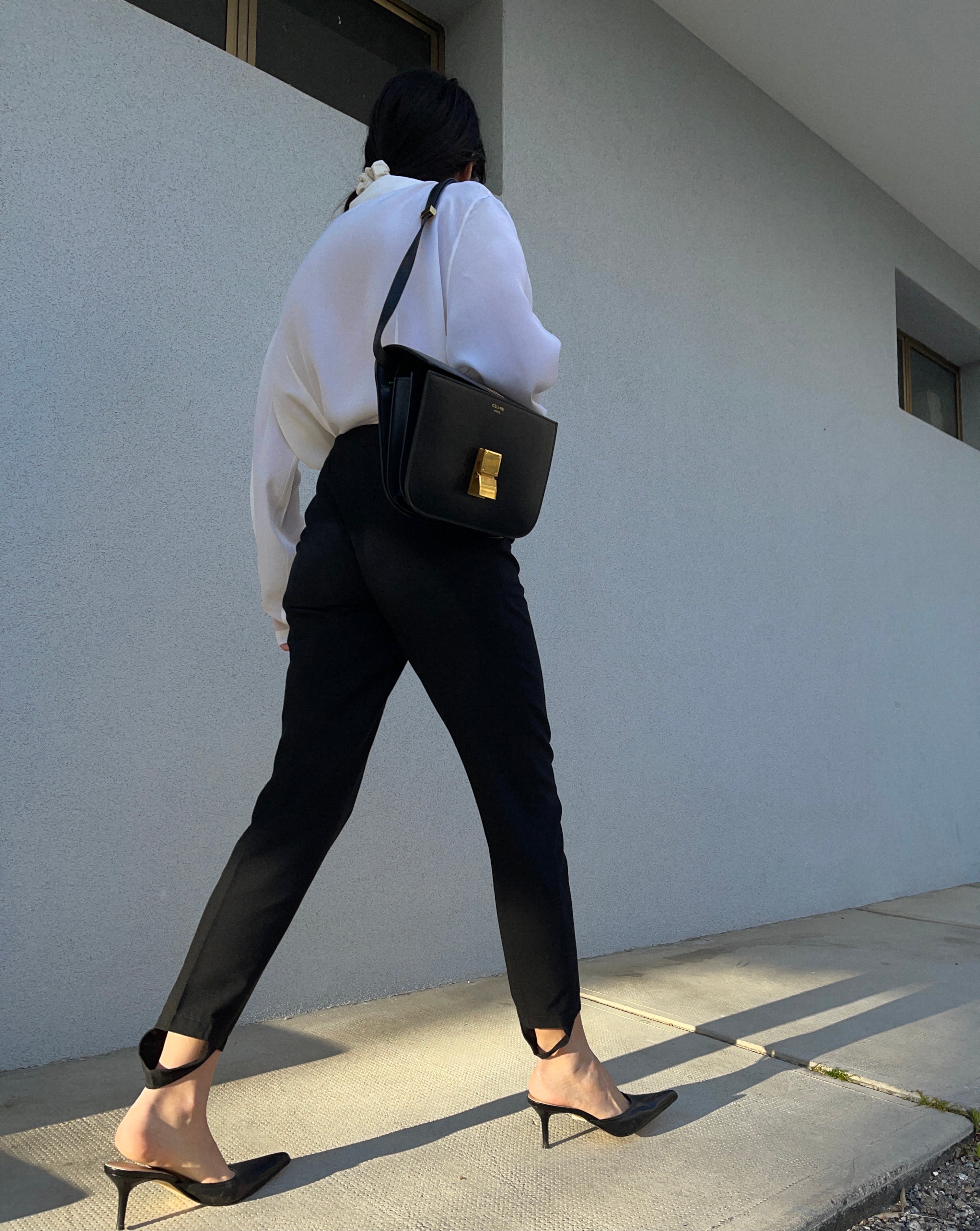 Silk blend maxi collar shirt