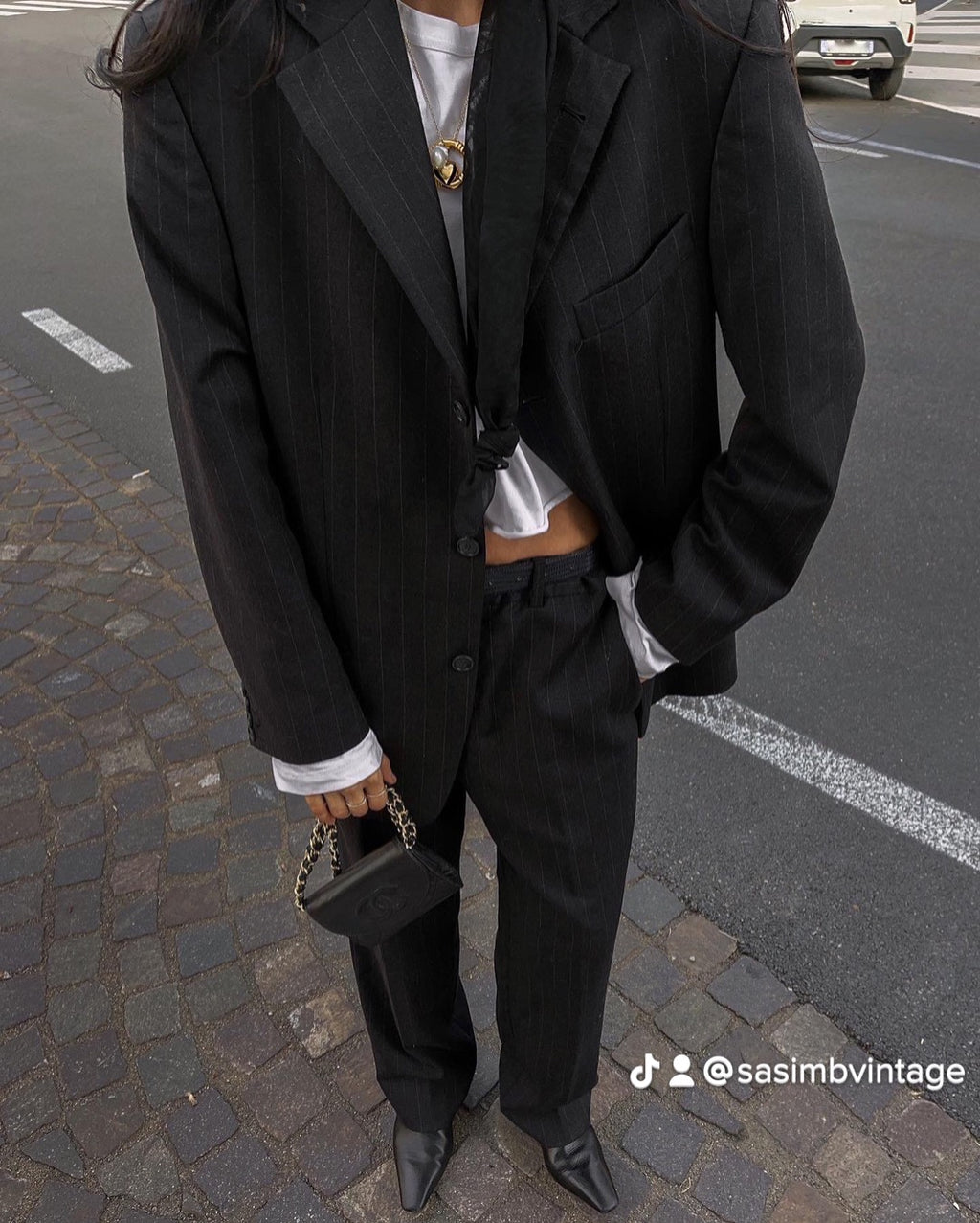 Gessato suit