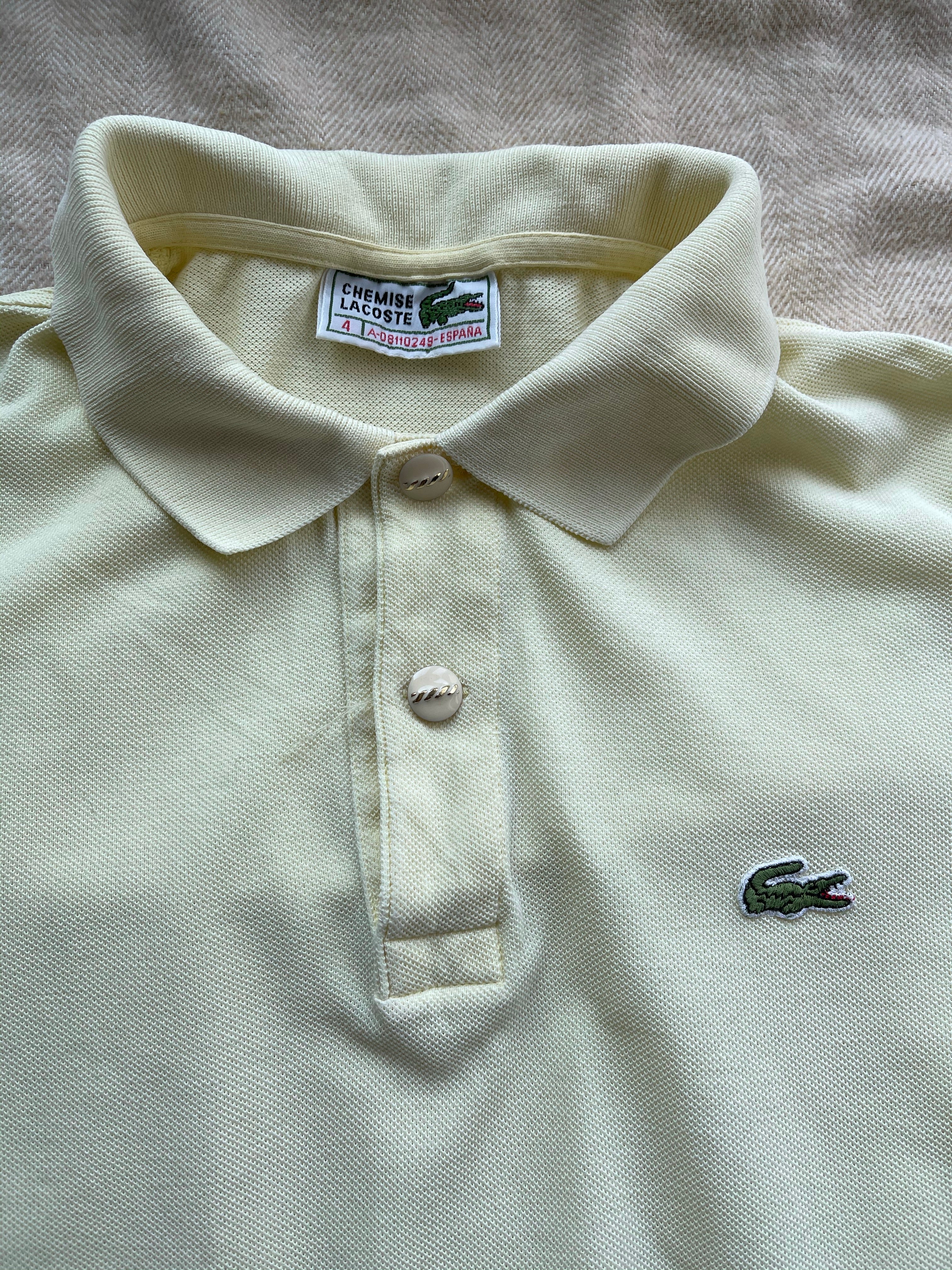 Pale yellow Polo Lacoste Vintage