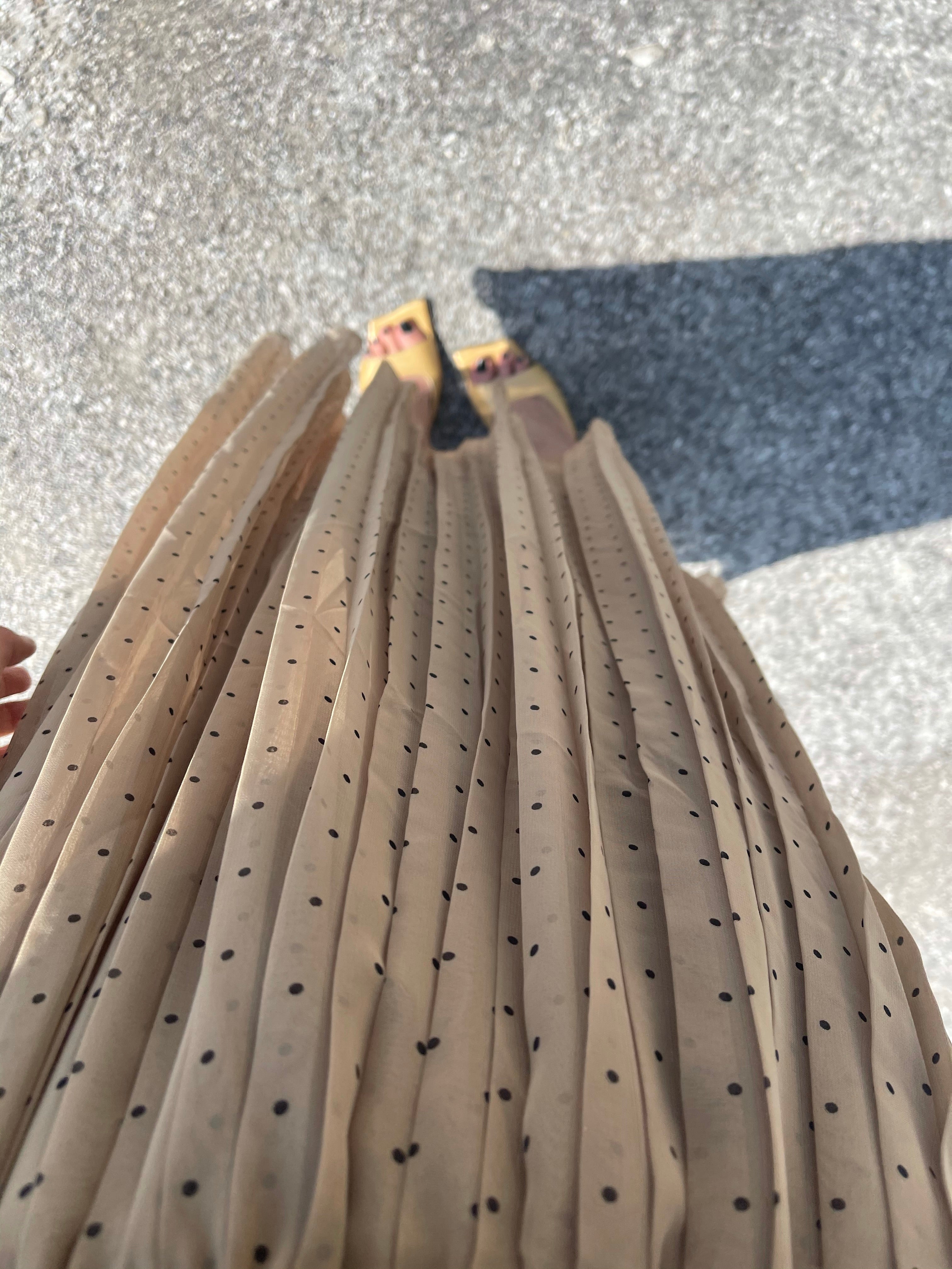 Pois midi skirt