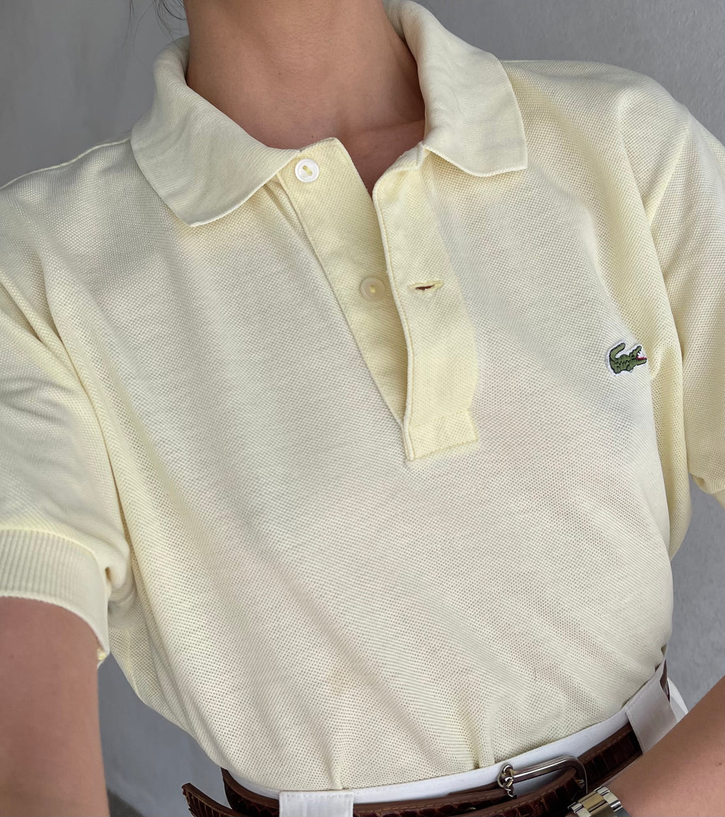 Pale yellow Polo Lacoste Vintage