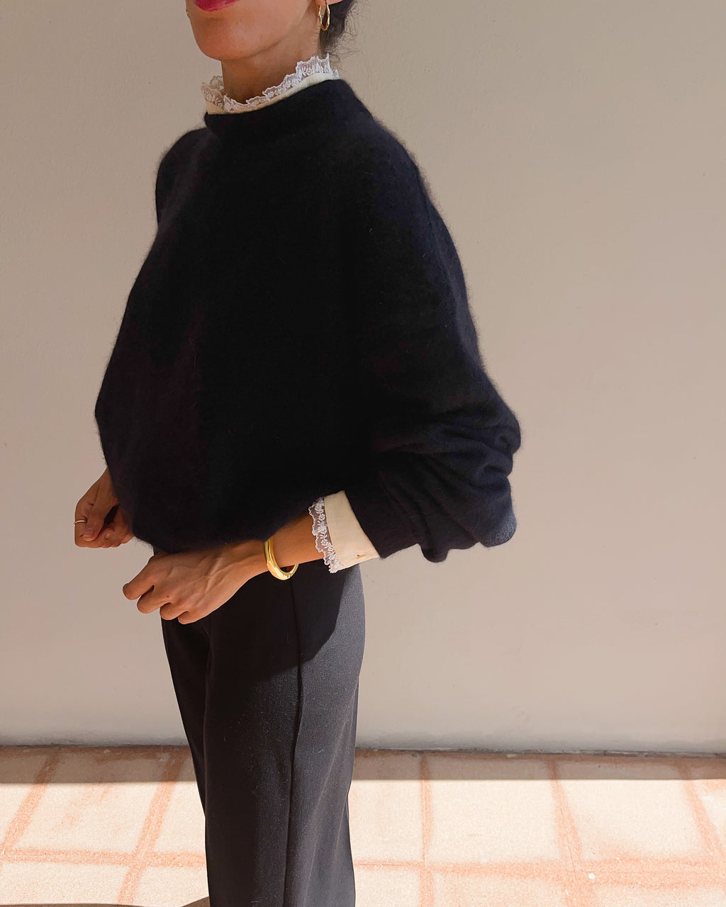 Angora blend wool jumper