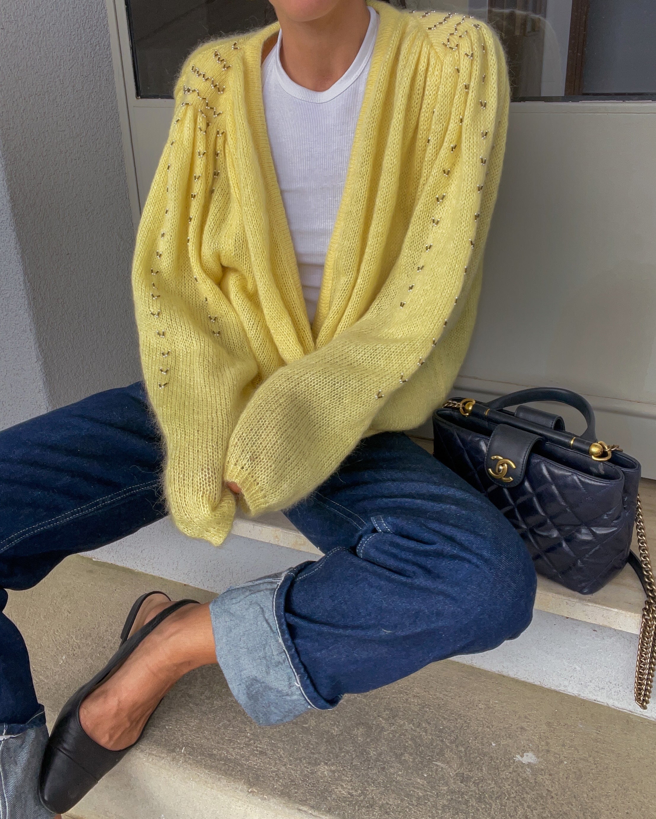 Kid mohair cardigan