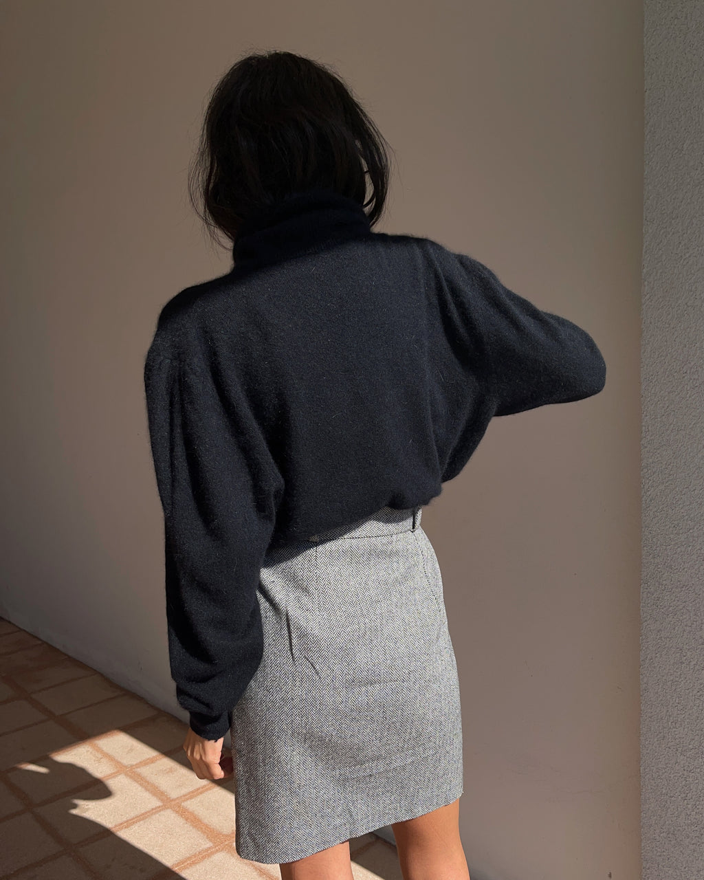 Wool blend skirt