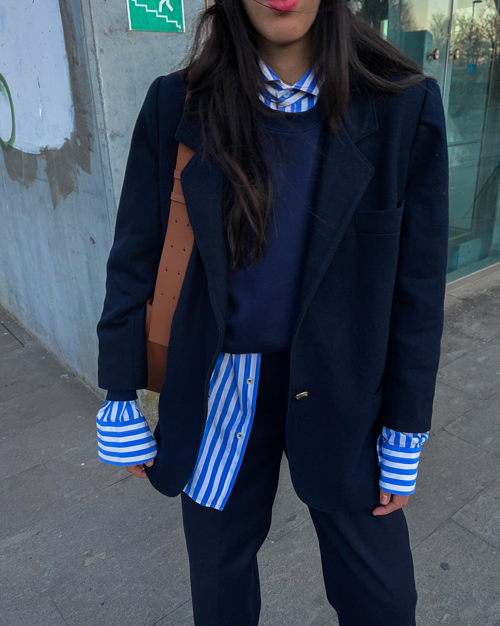Blue wool blazer