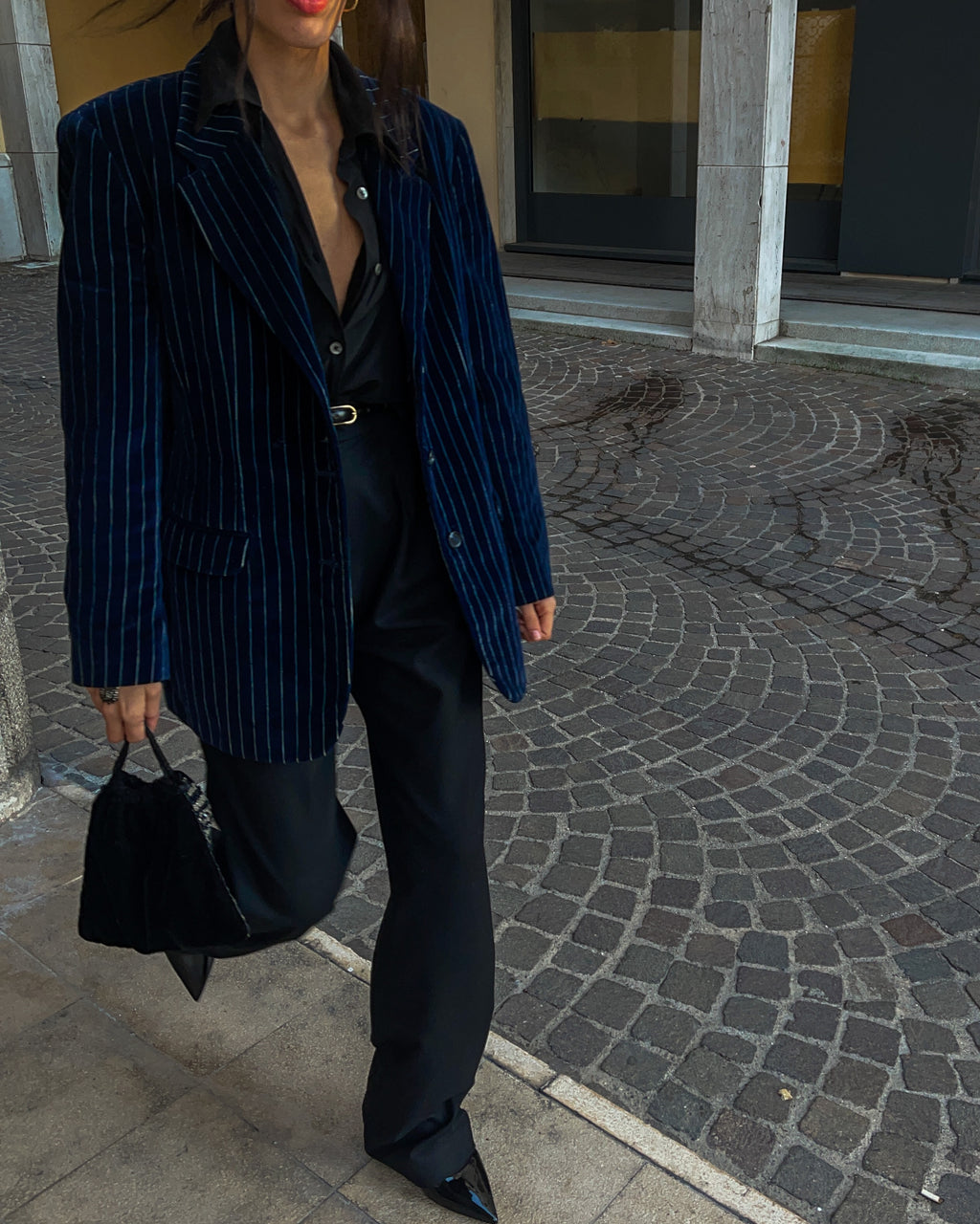Velvet blue blazer