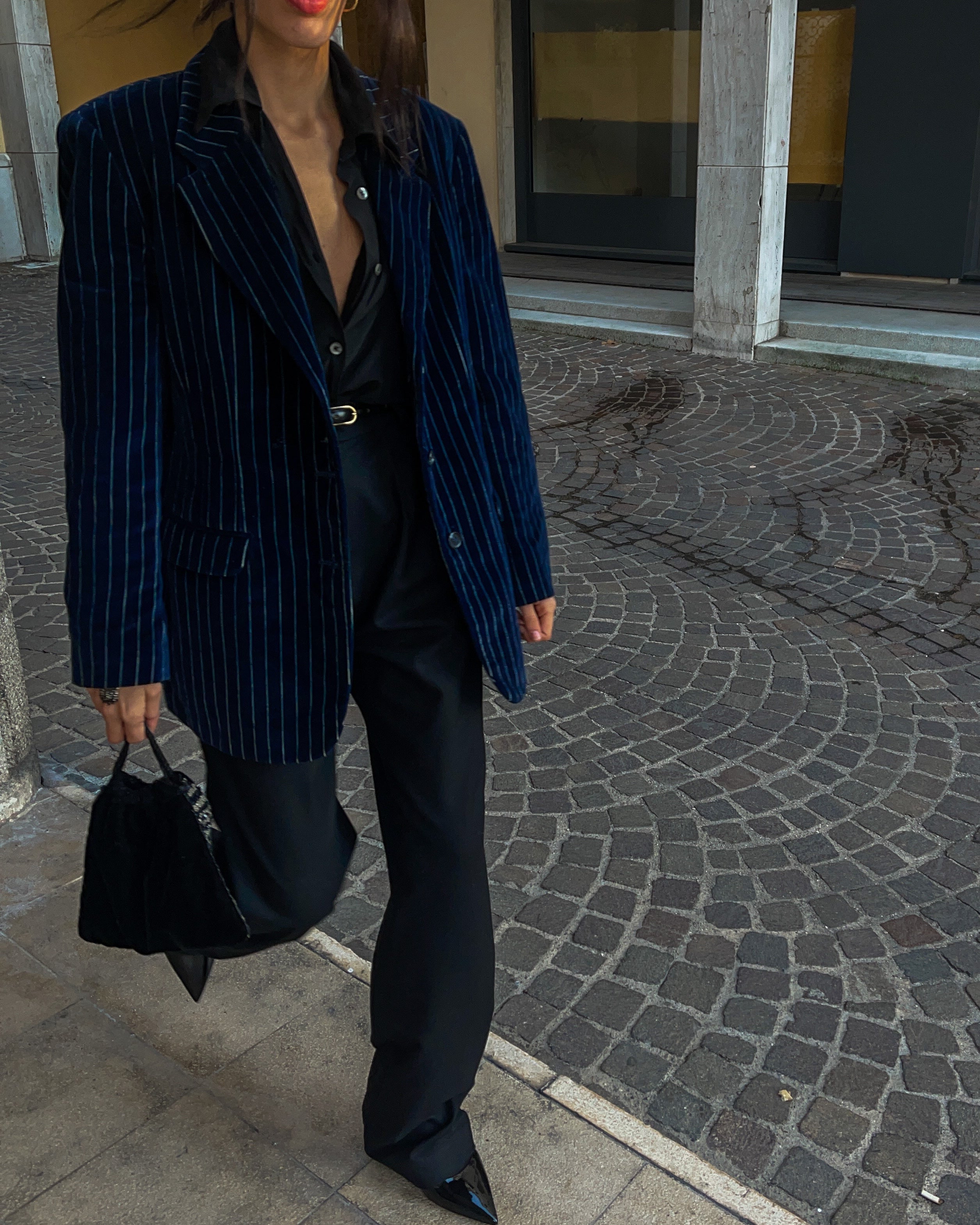 Velvet blue blazer