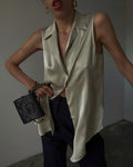 100% liquid silk FRETTE top