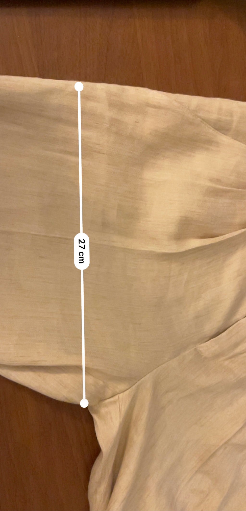 Beige linen blend pants