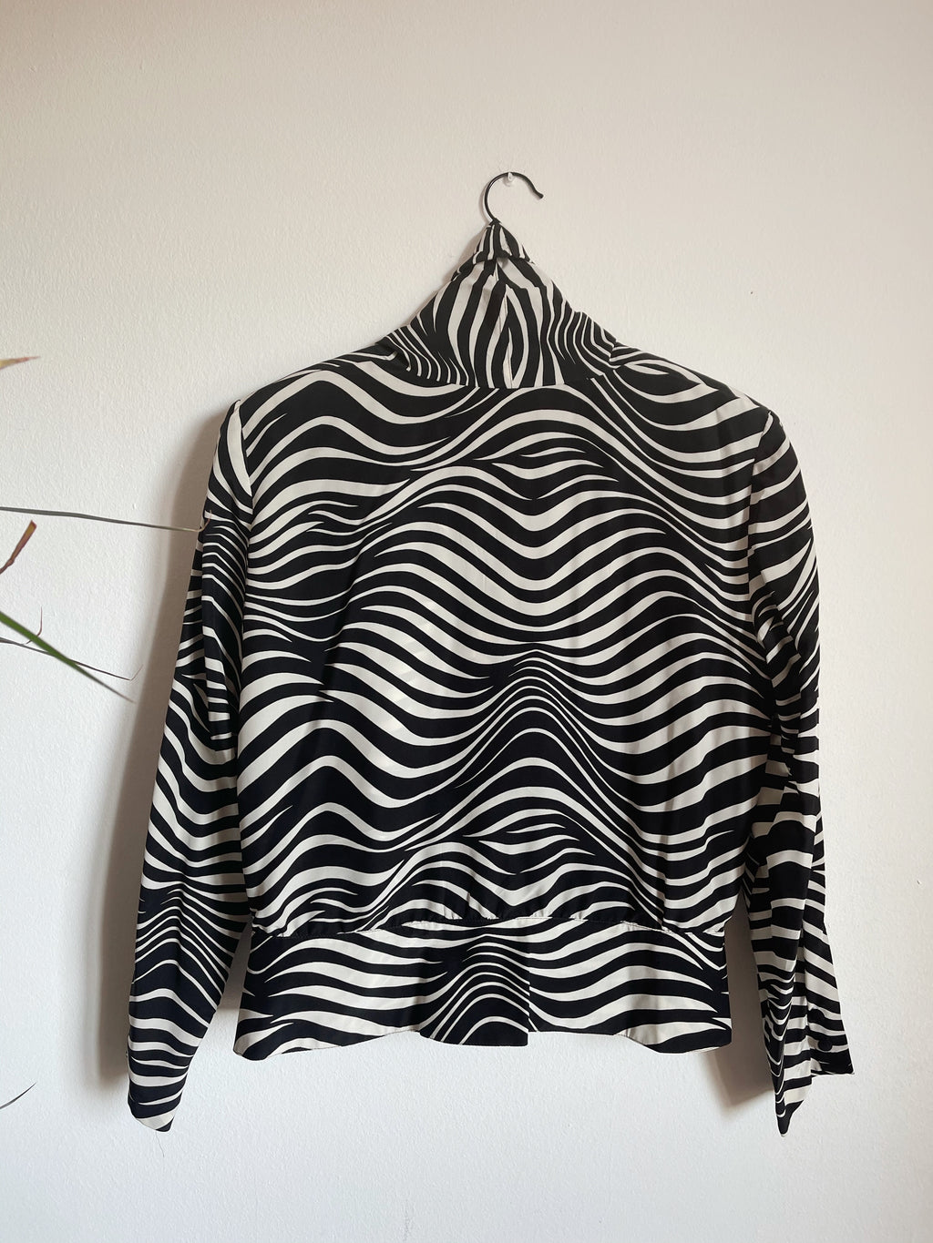 100% silk 'zebra' blouse