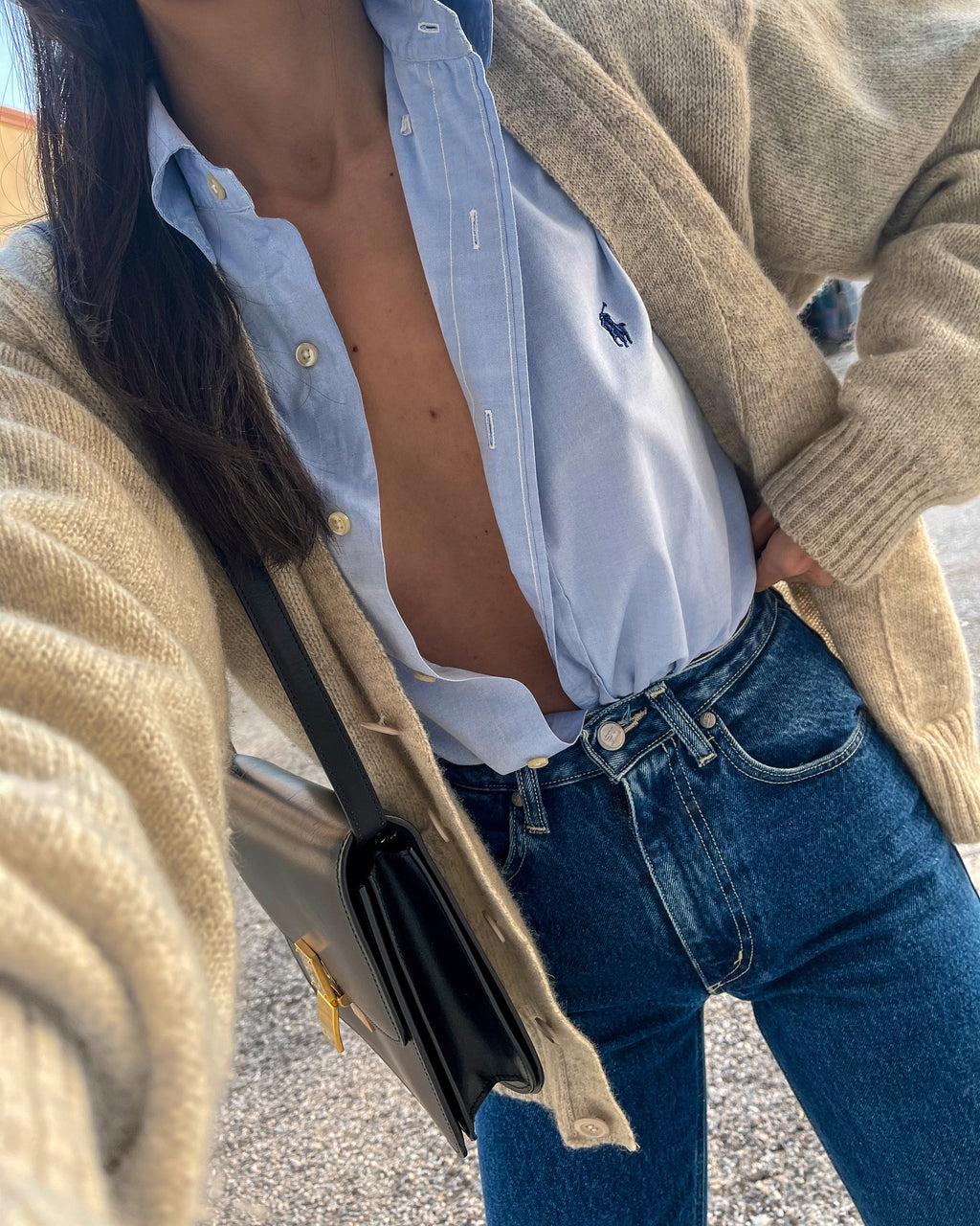 100% wool beige cardigan